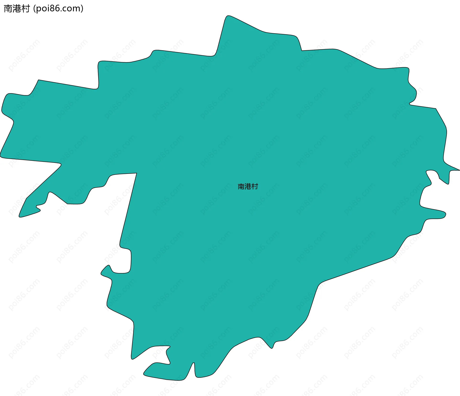 南港村边界地图