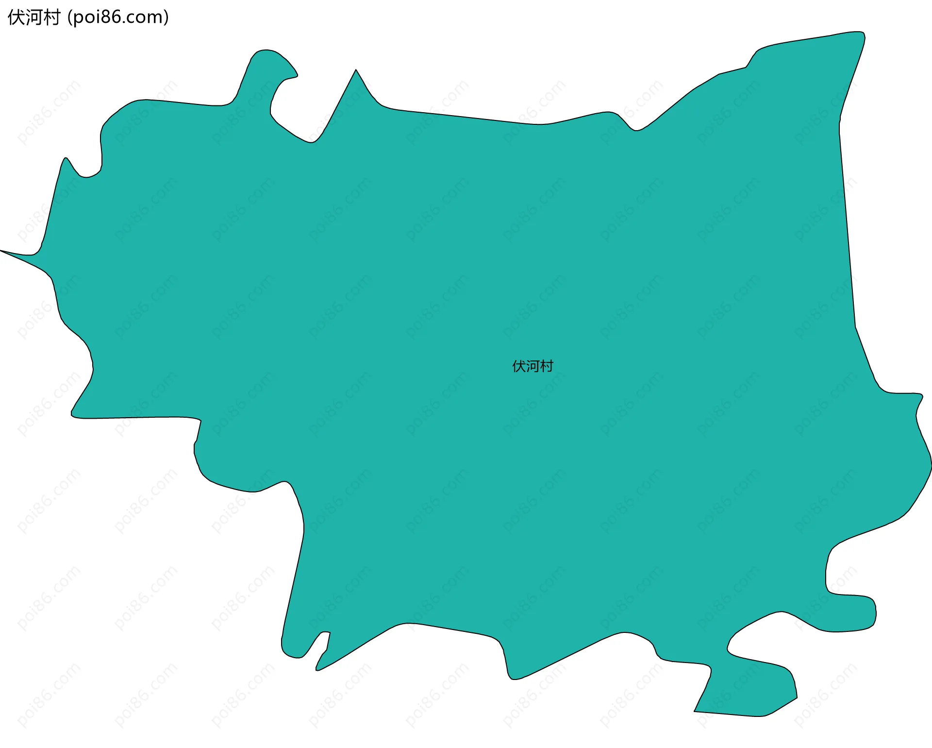 伏河村边界地图