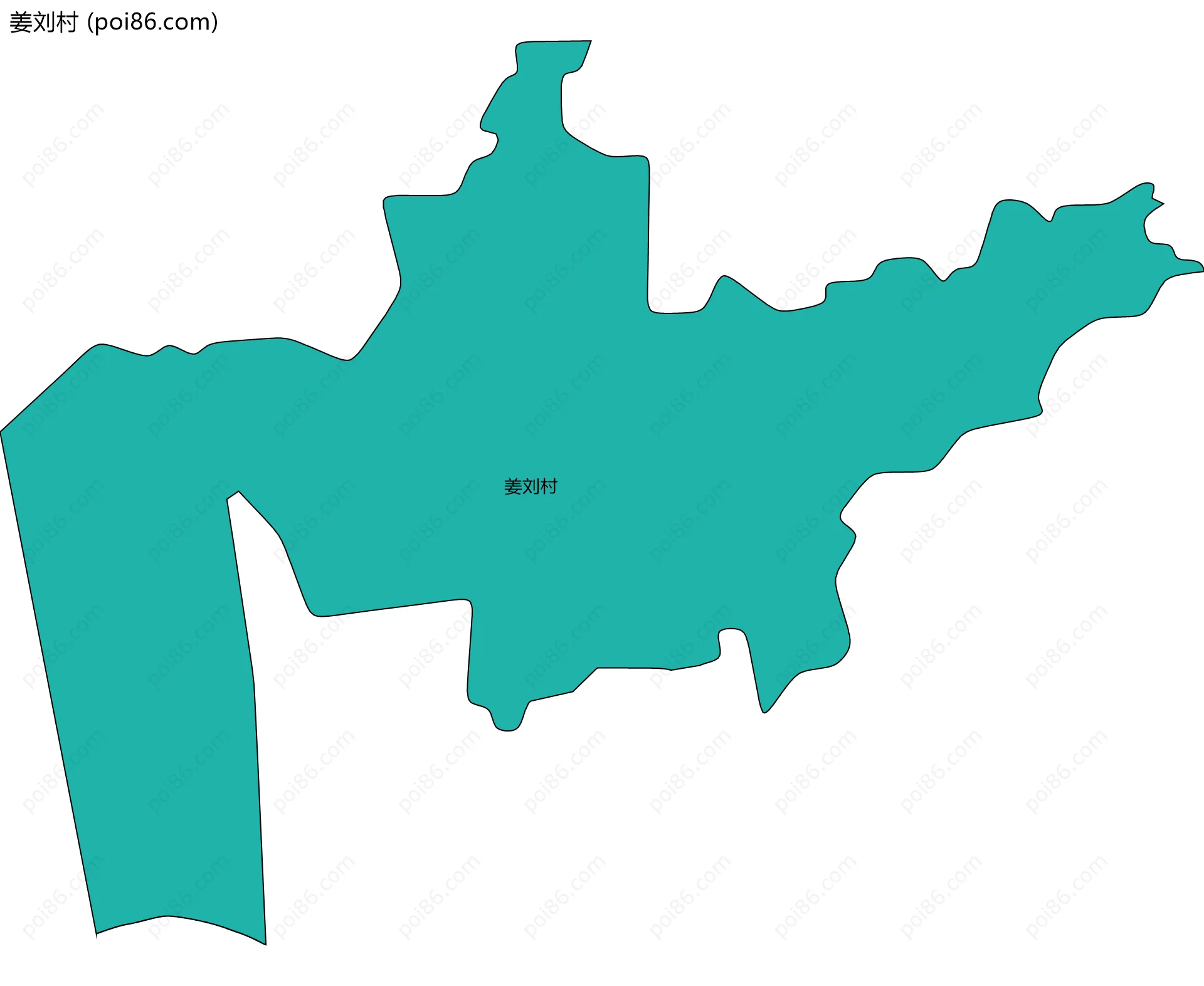 姜刘村边界地图