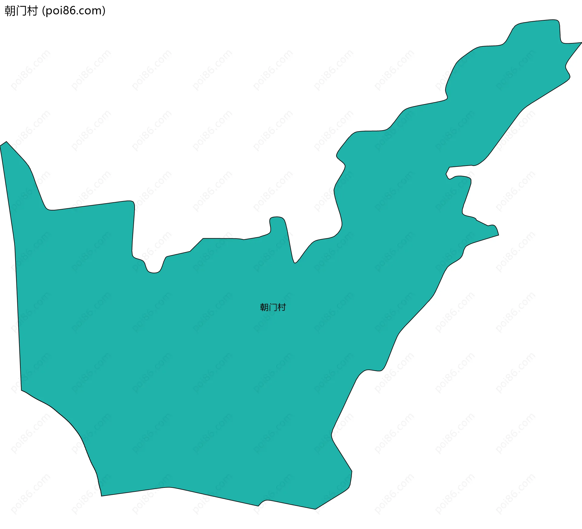 朝门村边界地图