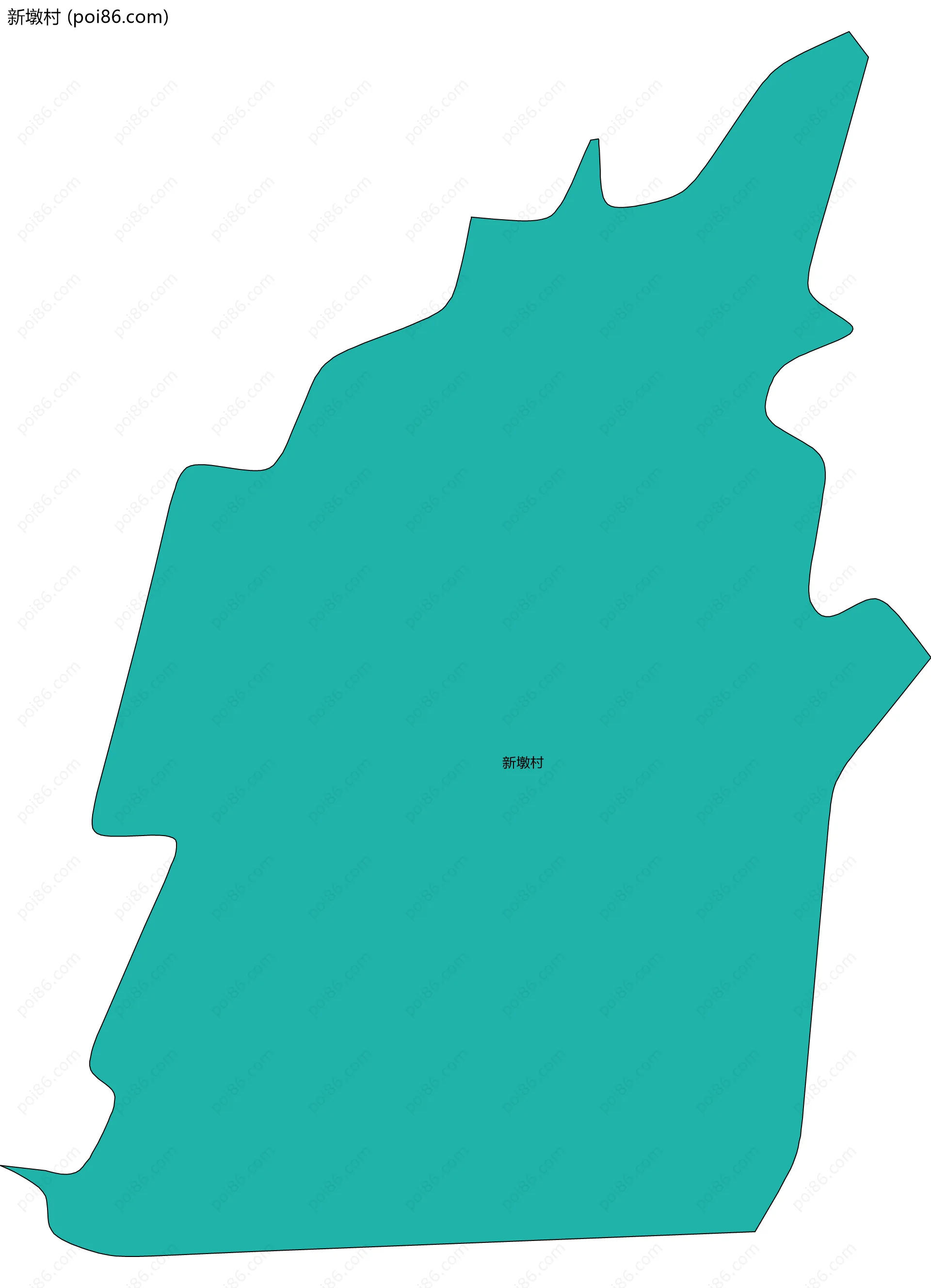 新墩村边界地图