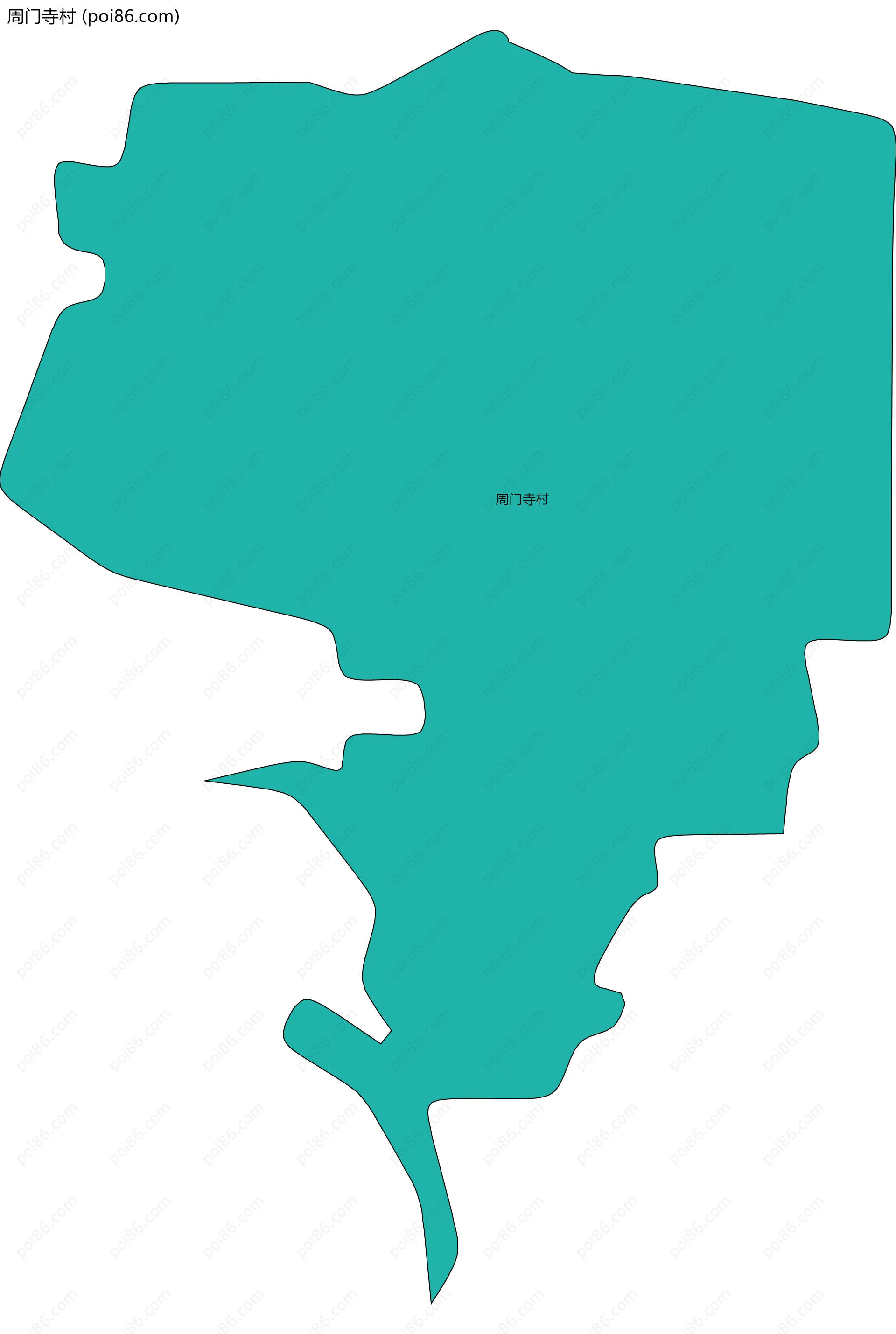 周门寺村边界地图