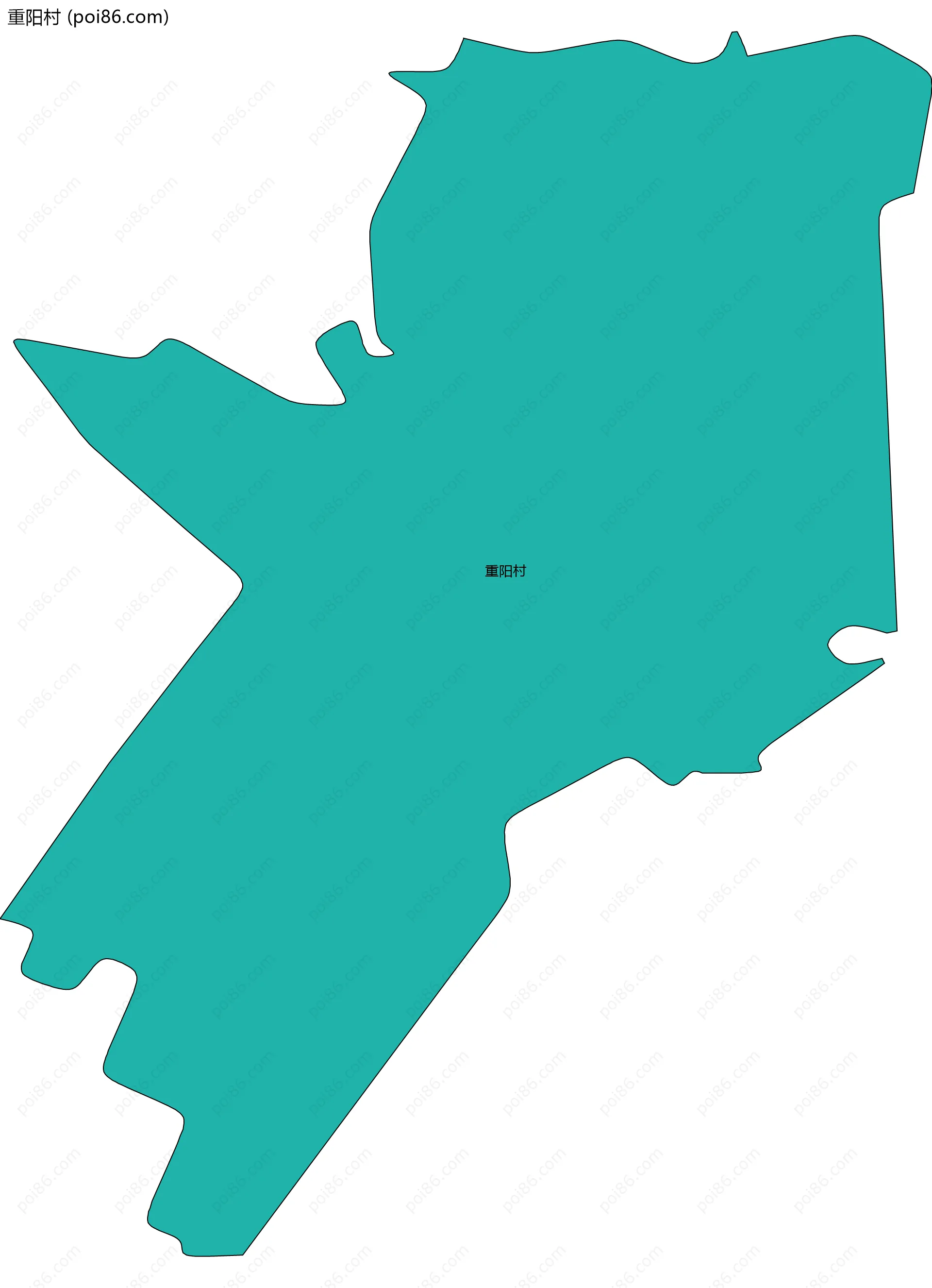 重阳村边界地图