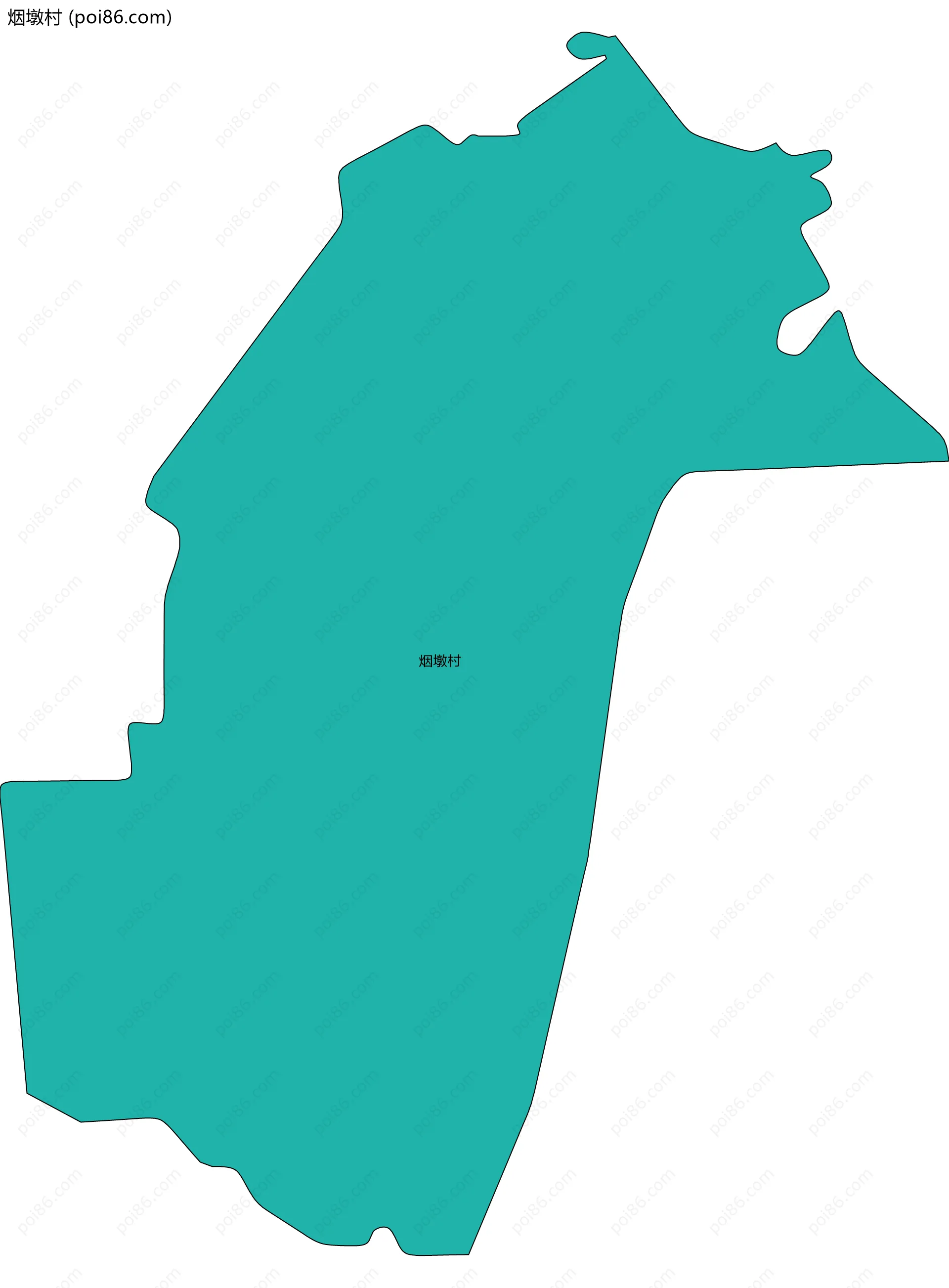 烟墩村边界地图