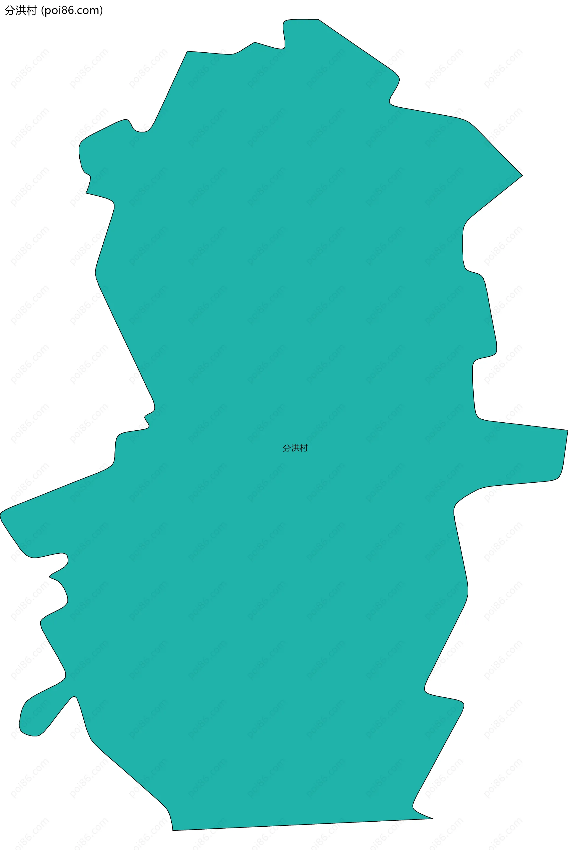 分洪村边界地图