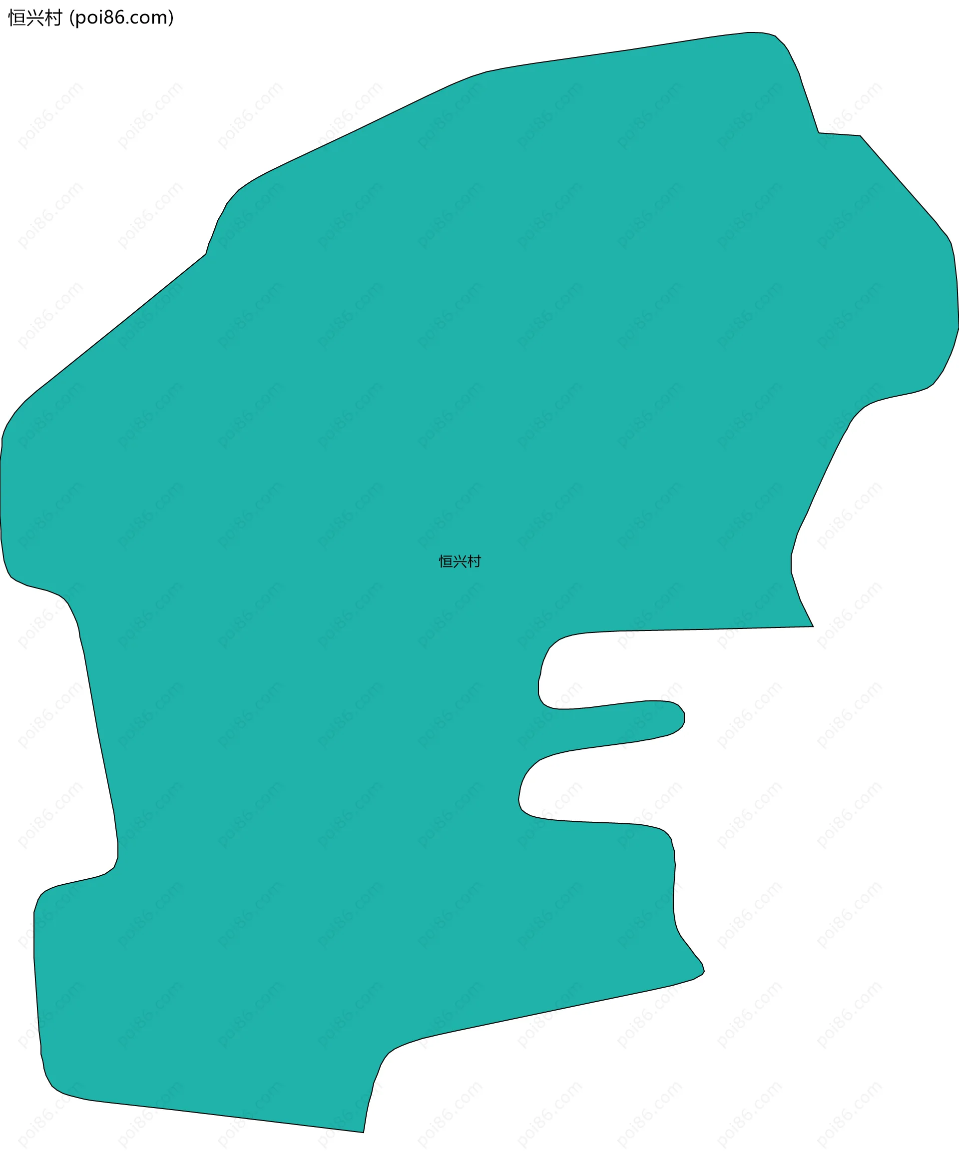 恒兴村边界地图