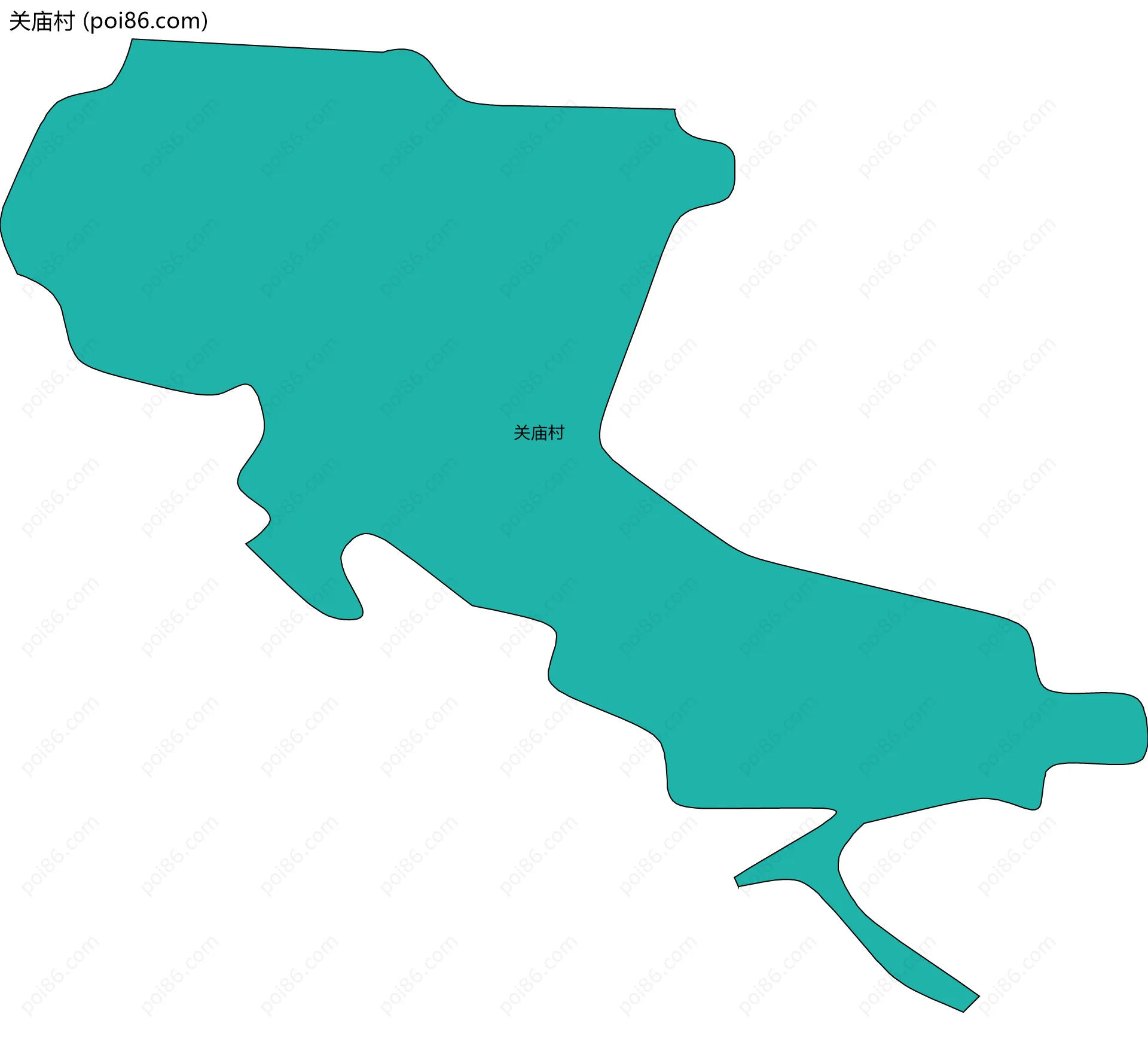 关庙村边界地图
