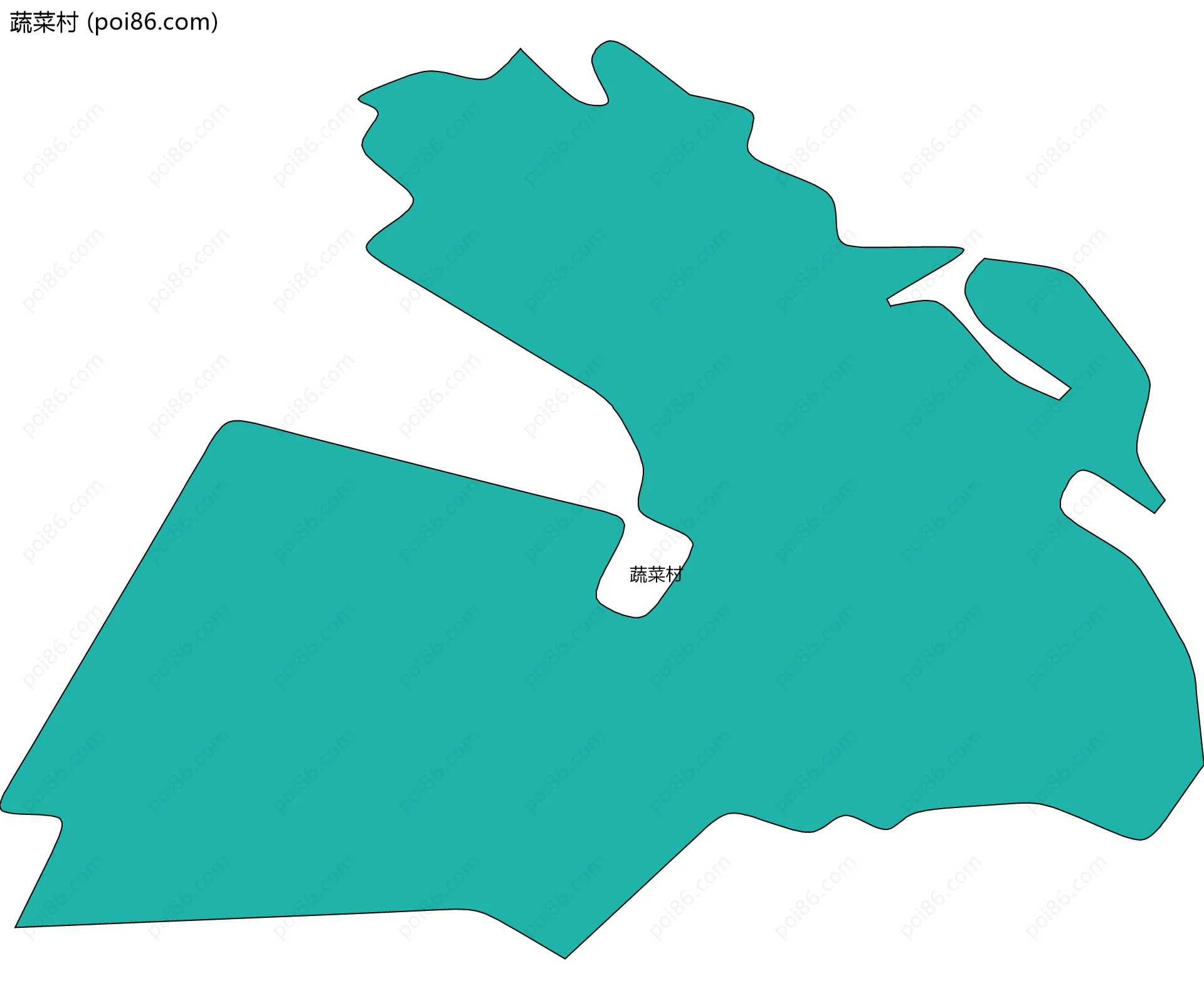 蔬菜村边界地图
