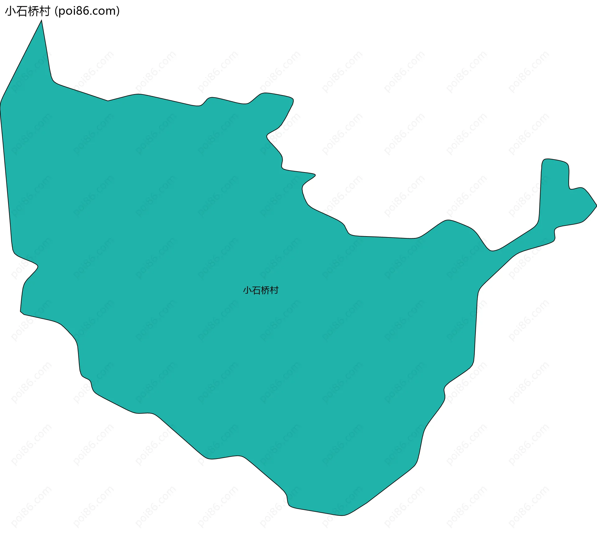 小石桥村边界地图