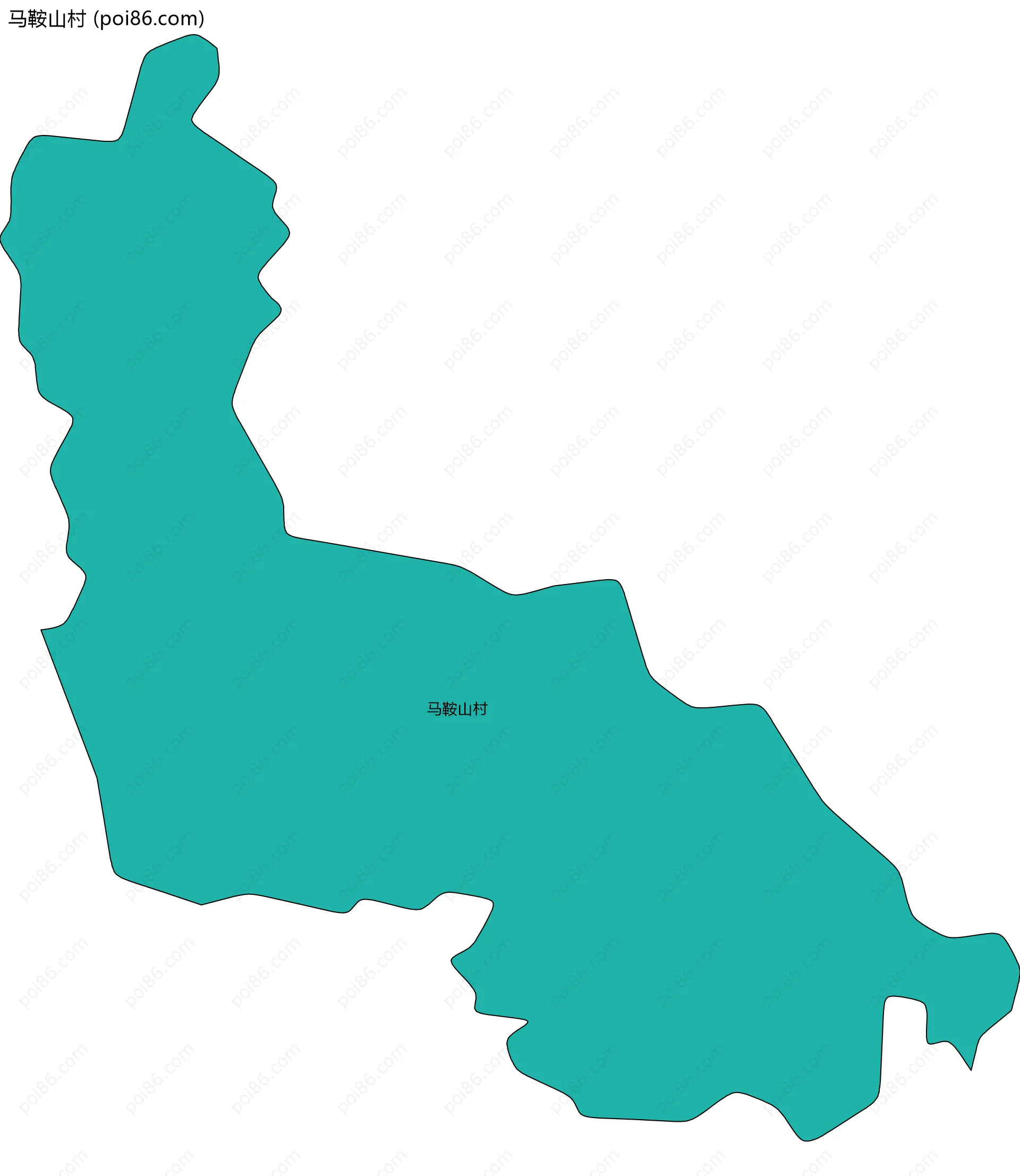 马鞍山村边界地图