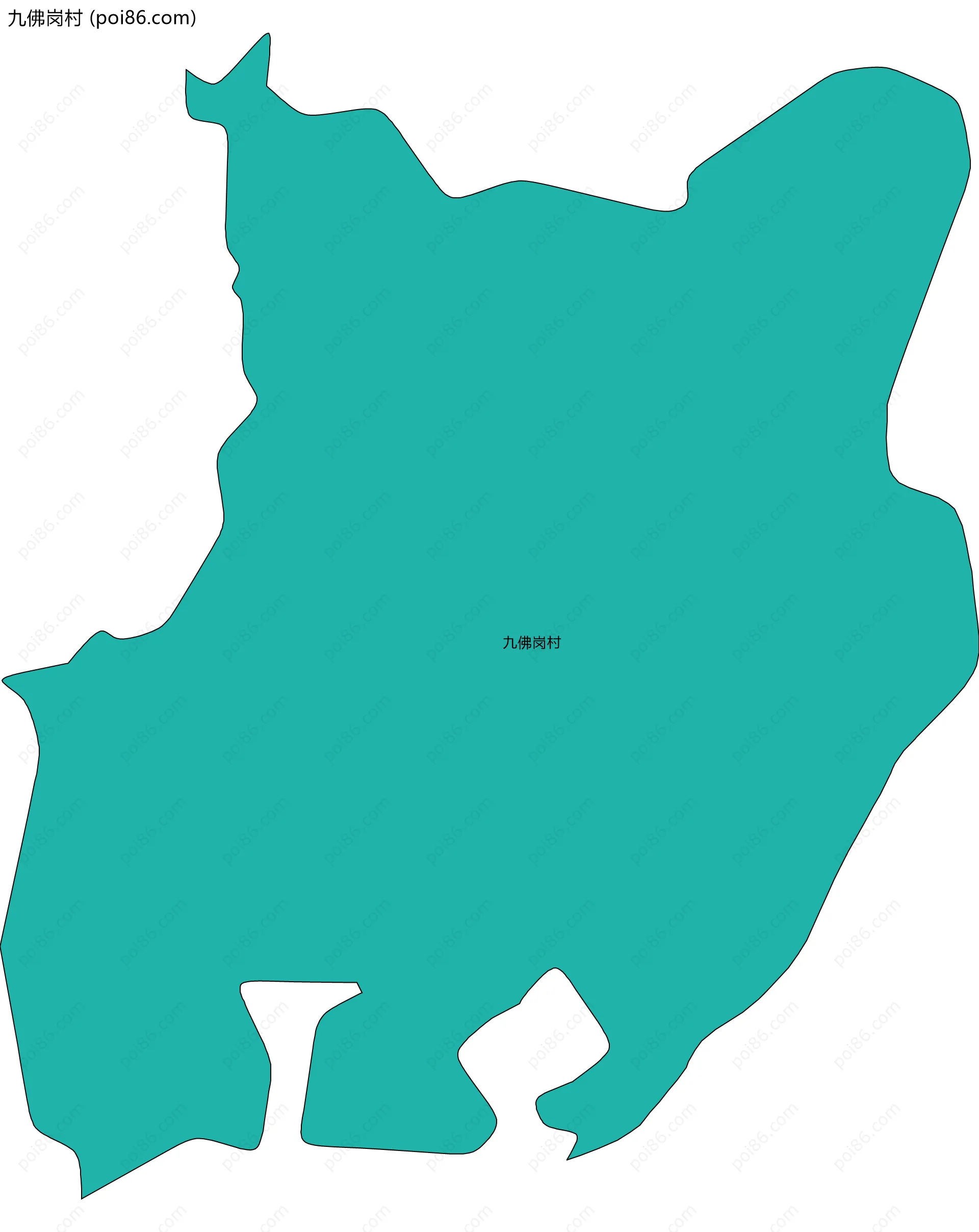 九佛岗村边界地图