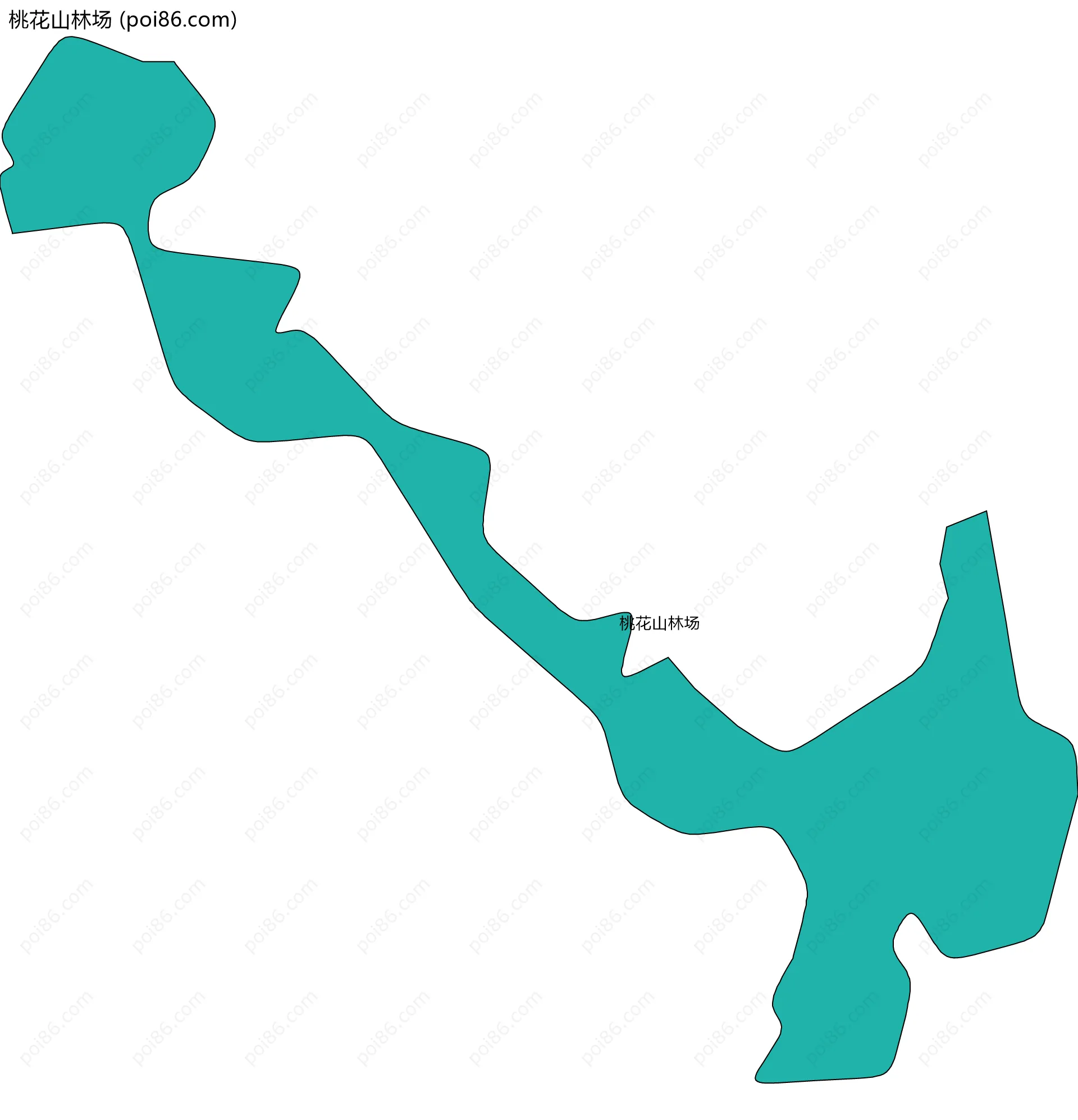 桃花山林场边界地图