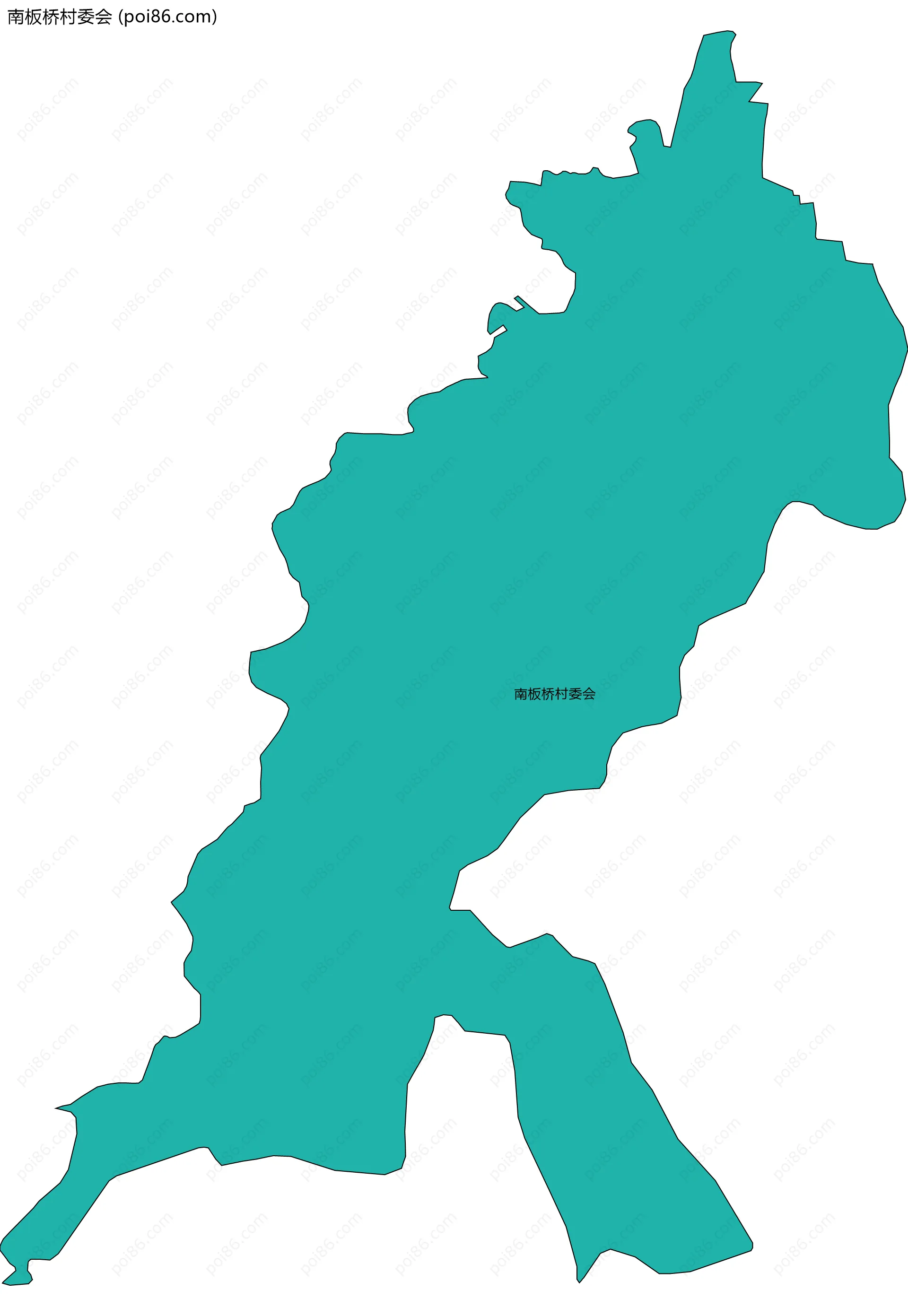 南板桥村委会边界地图