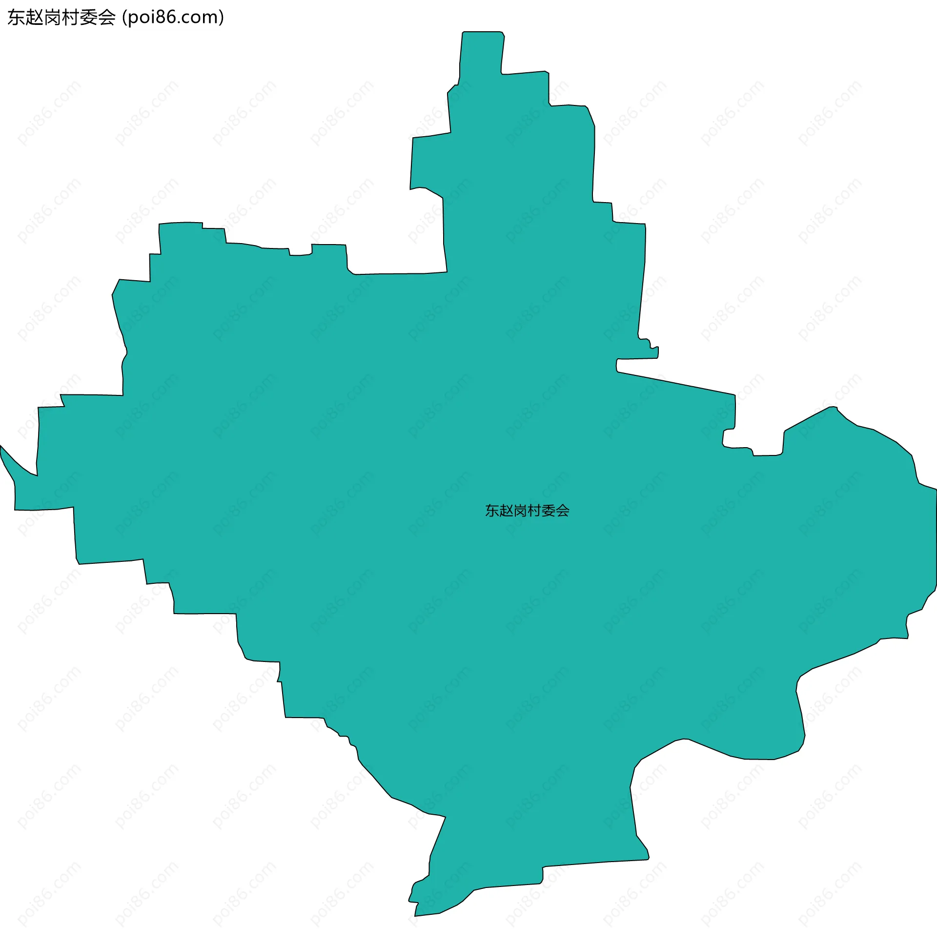 东赵岗村委会边界地图