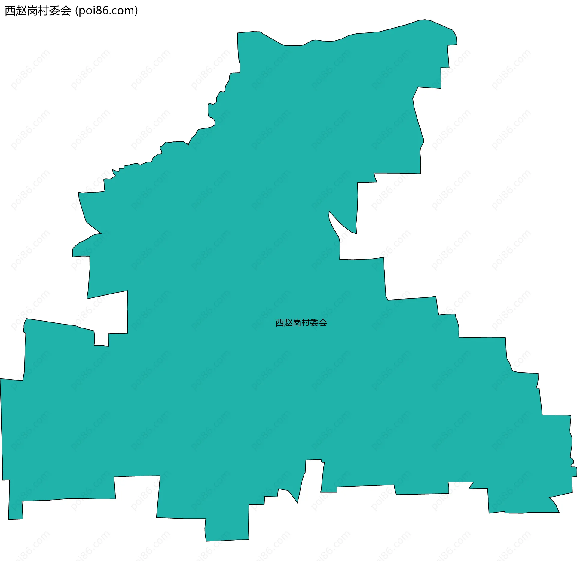 西赵岗村委会边界地图