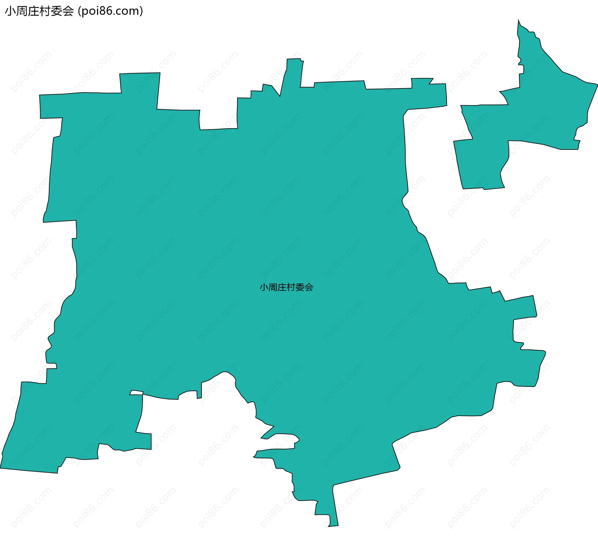 小周庄村委会边界地图