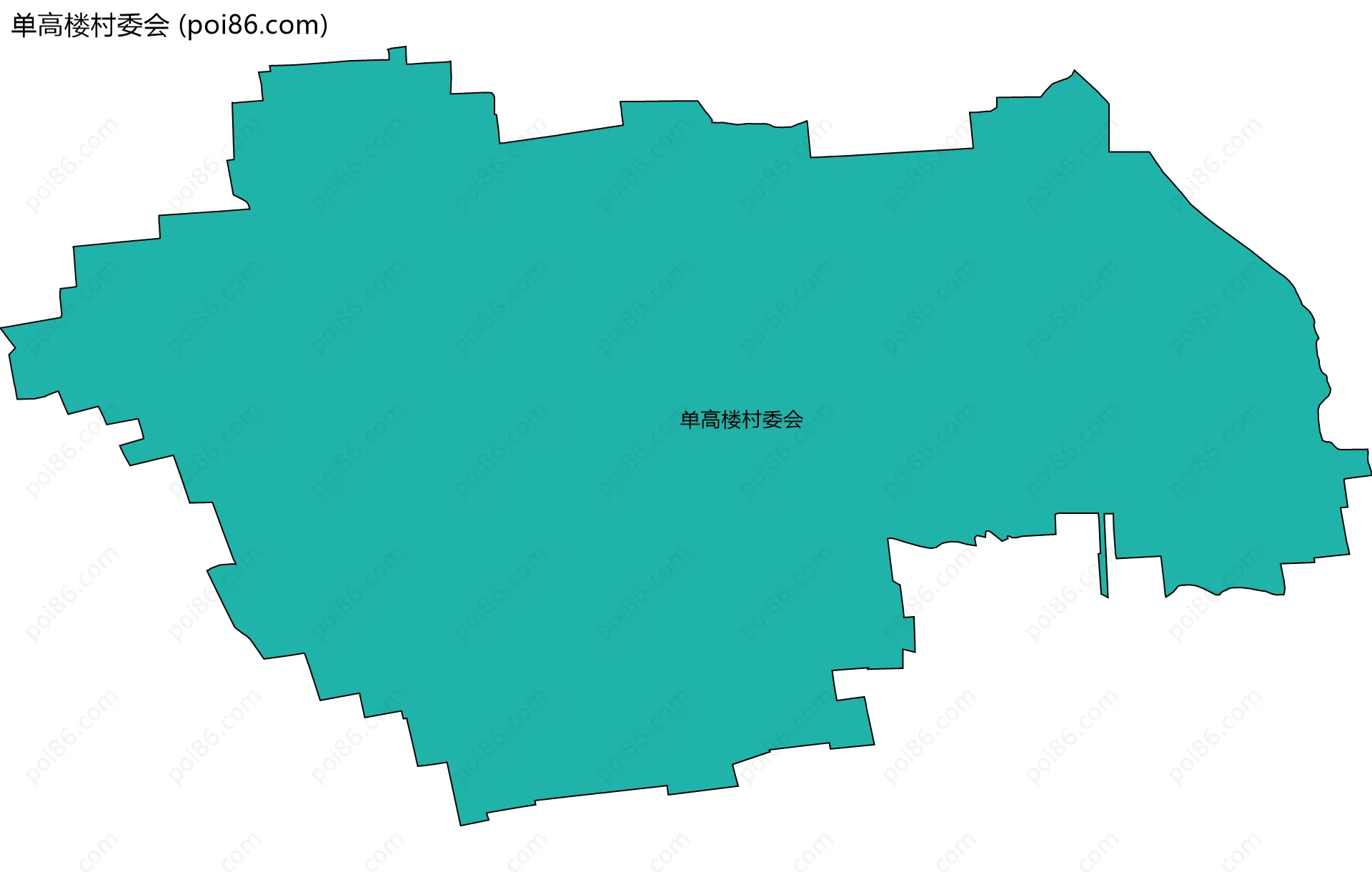 单高楼村委会边界地图