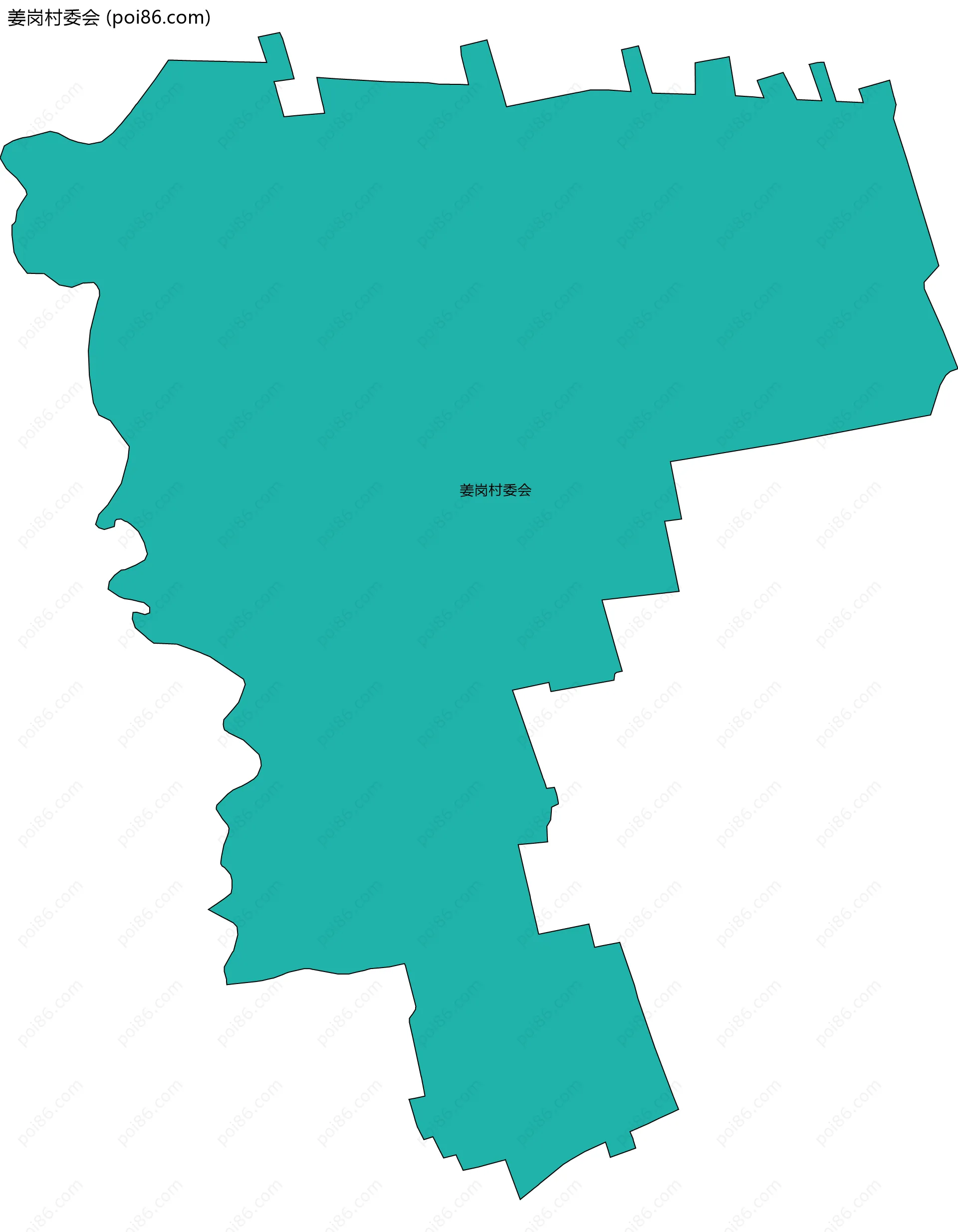 姜岗村委会边界地图