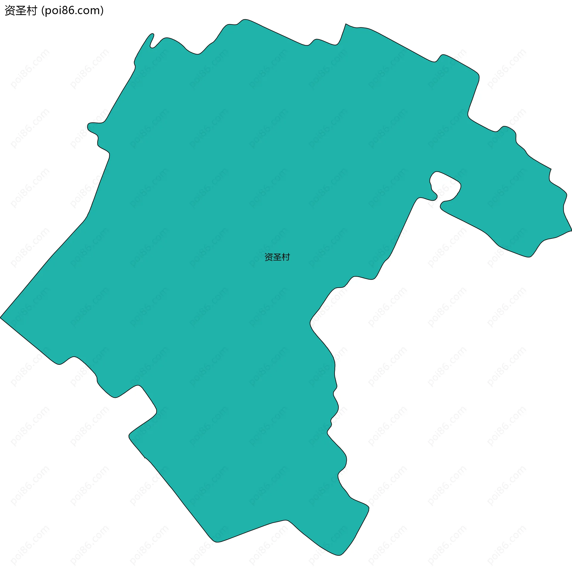 资圣村边界地图