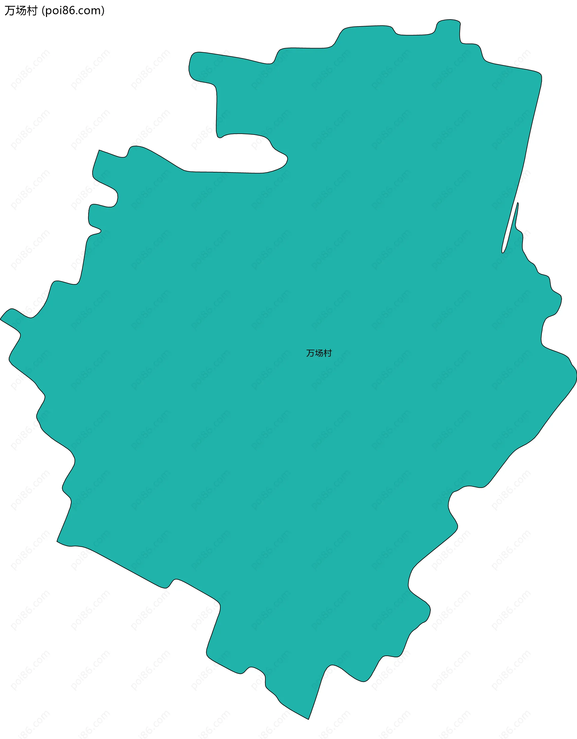 万场村边界地图