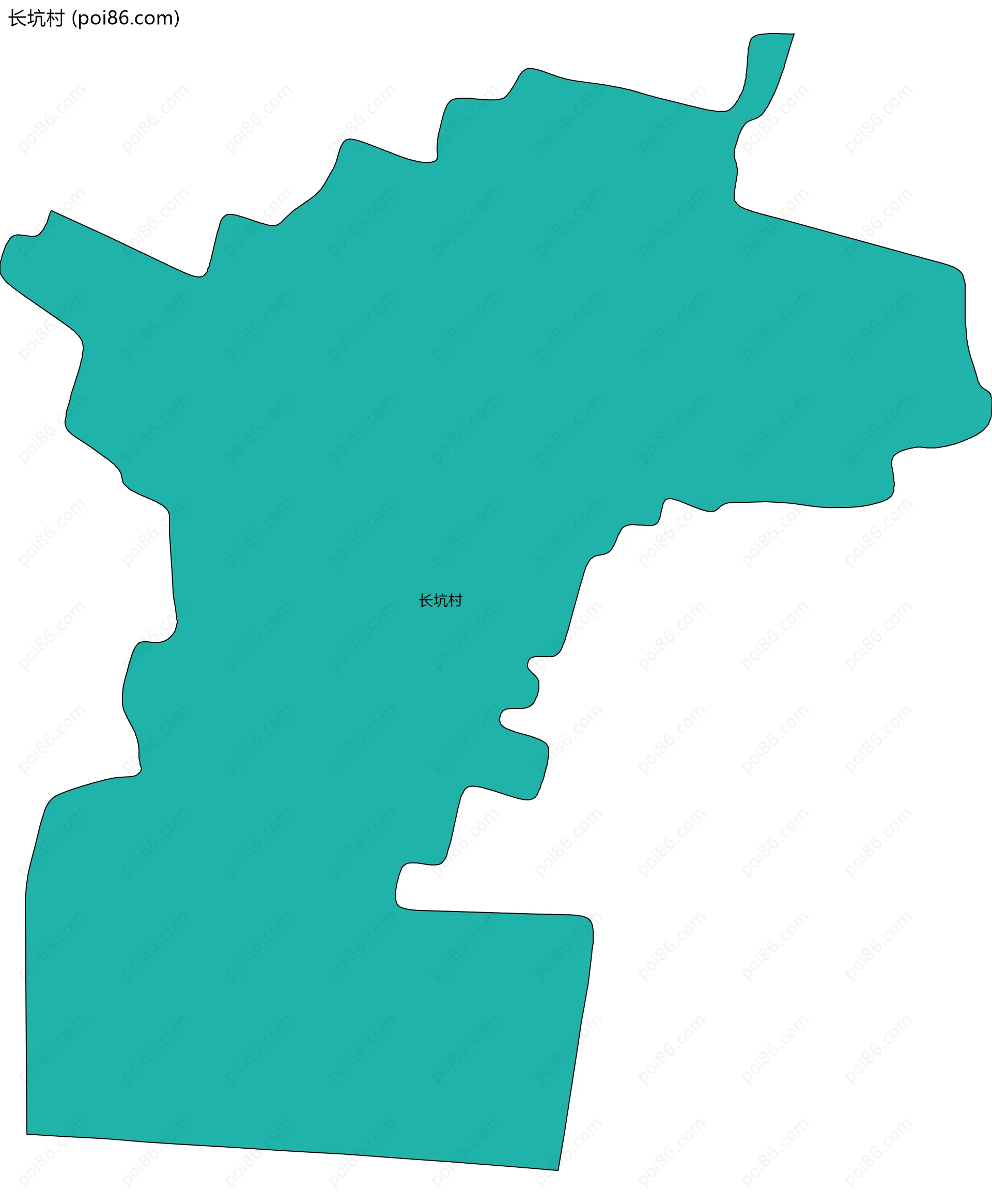 长坑村边界地图