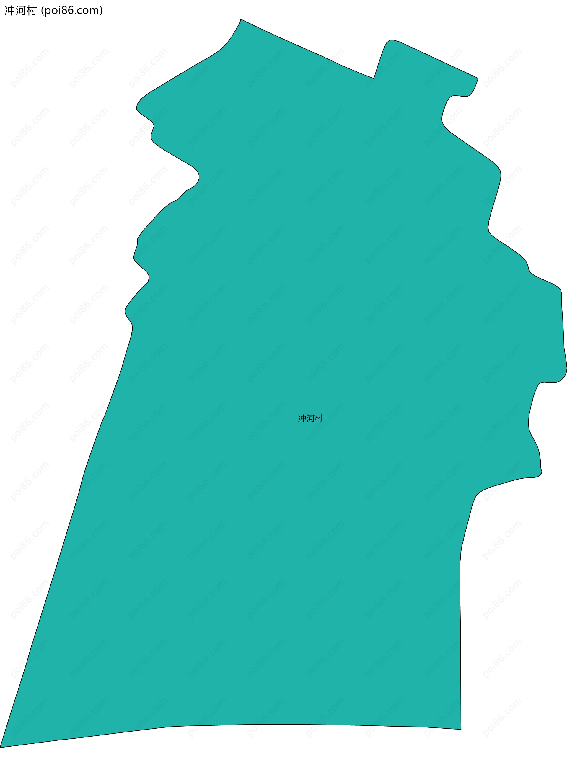 冲河村边界地图