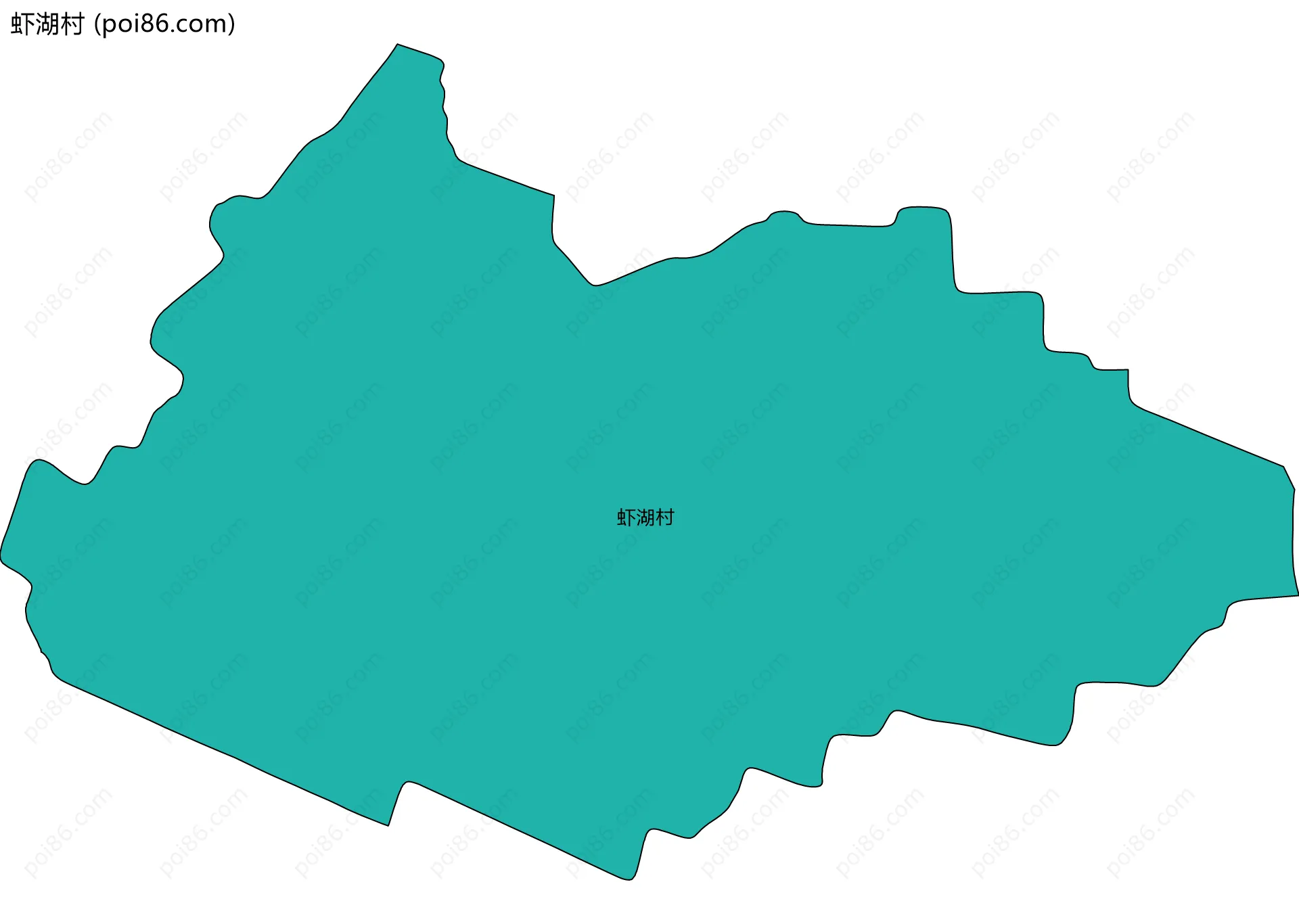 虾湖村边界地图