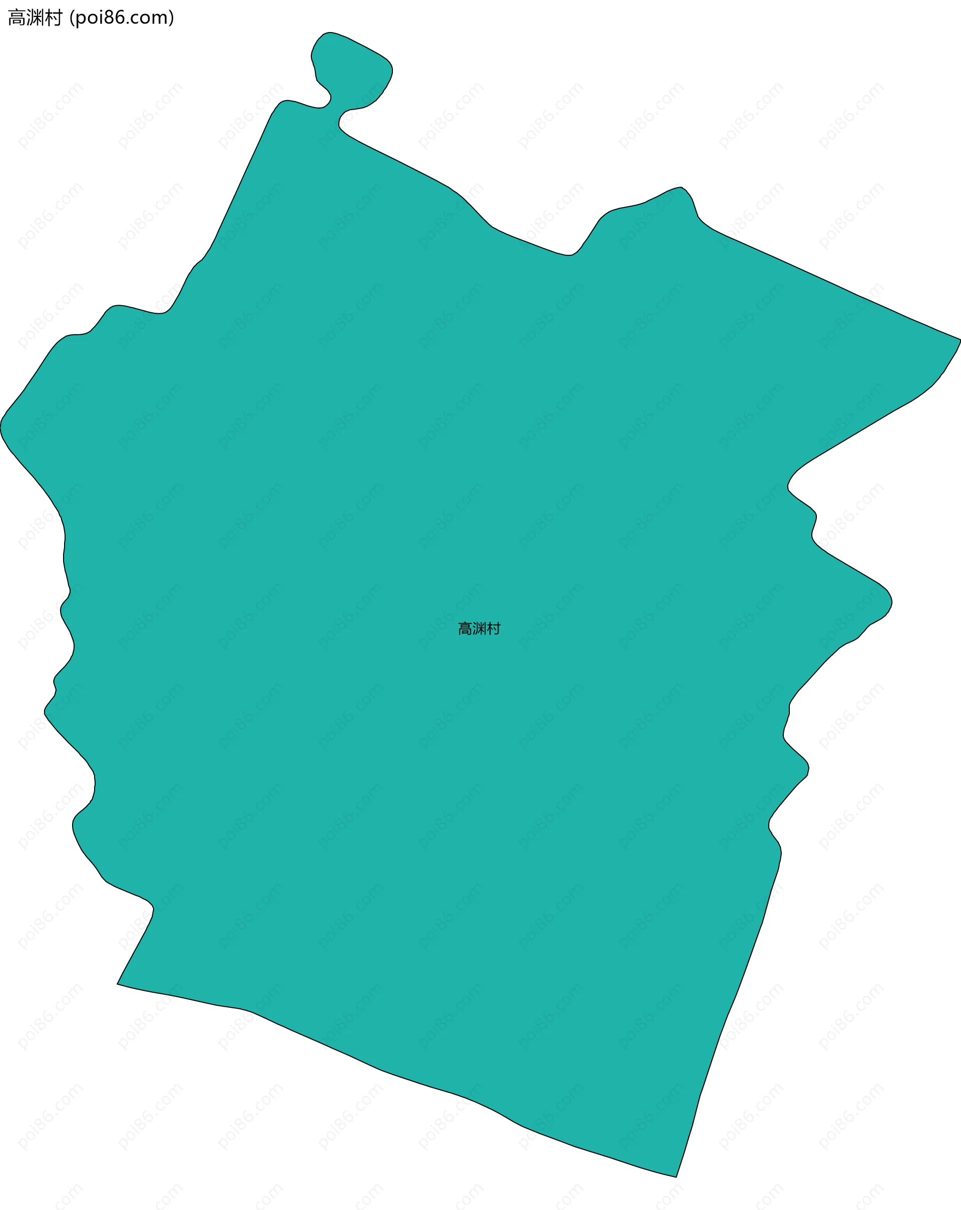 高渊村边界地图