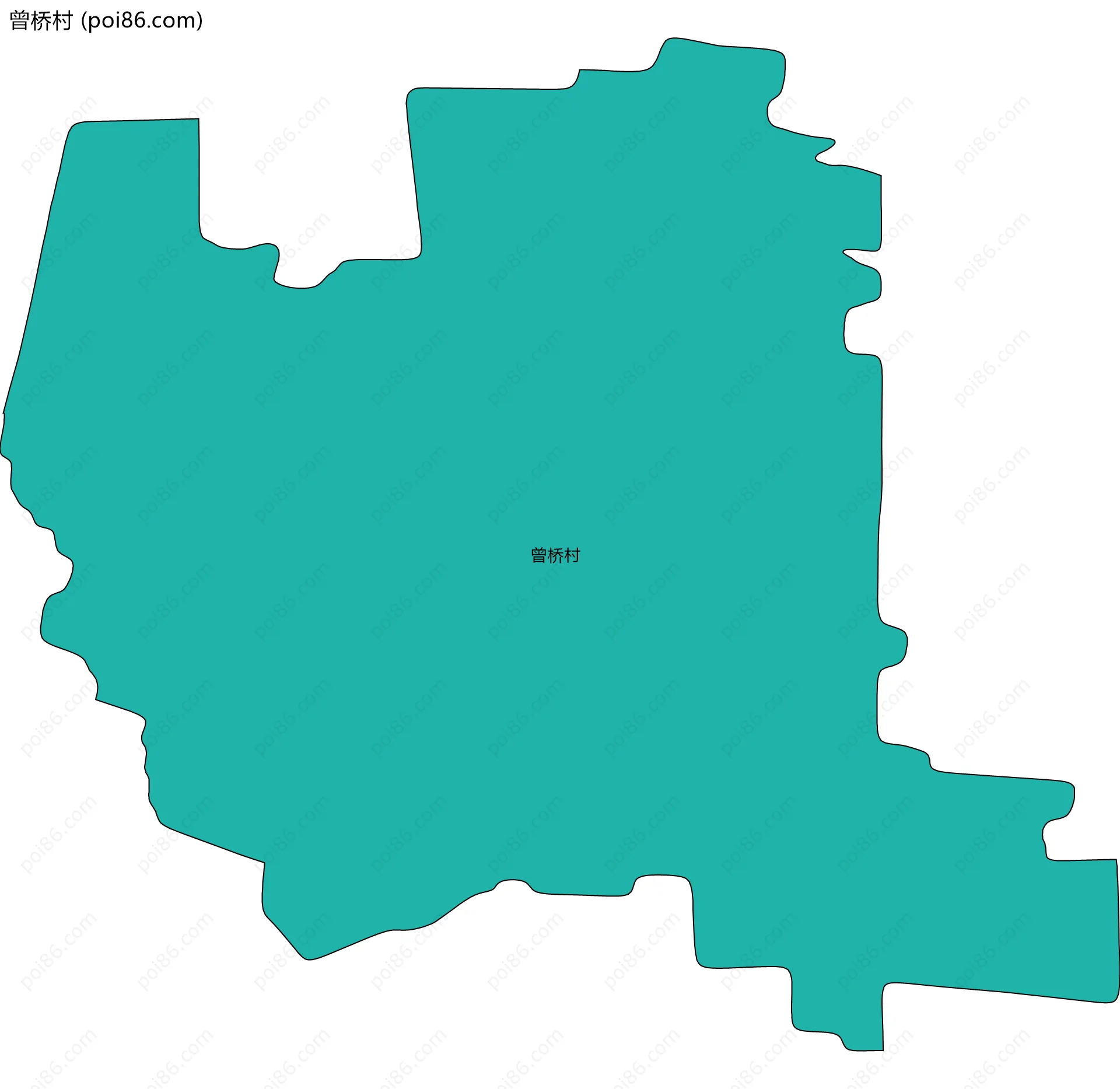 曾桥村边界地图