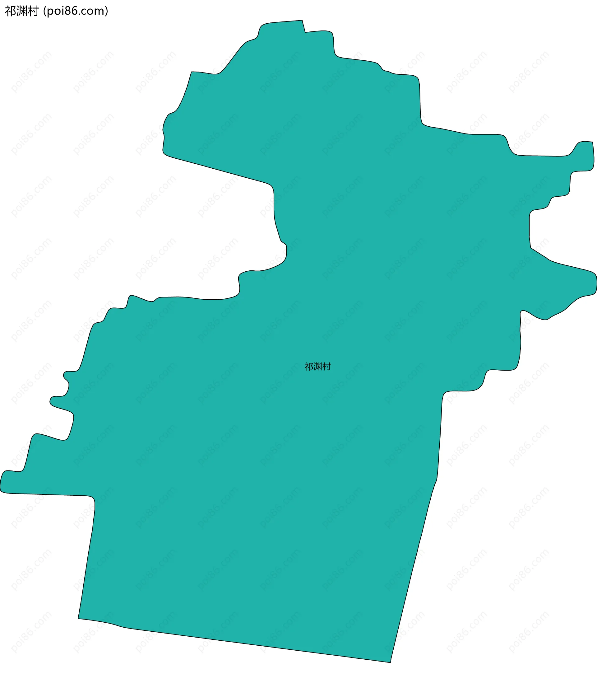 祁渊村边界地图