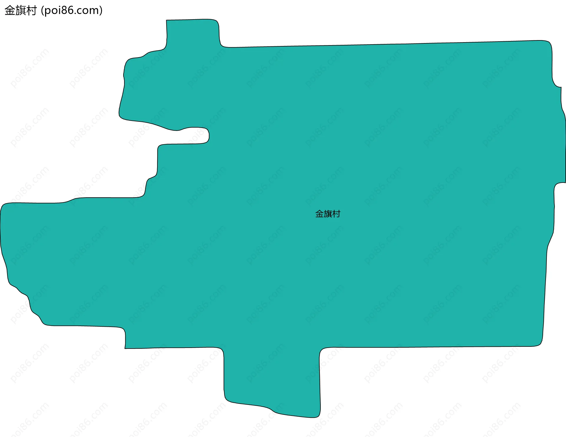金旗村边界地图