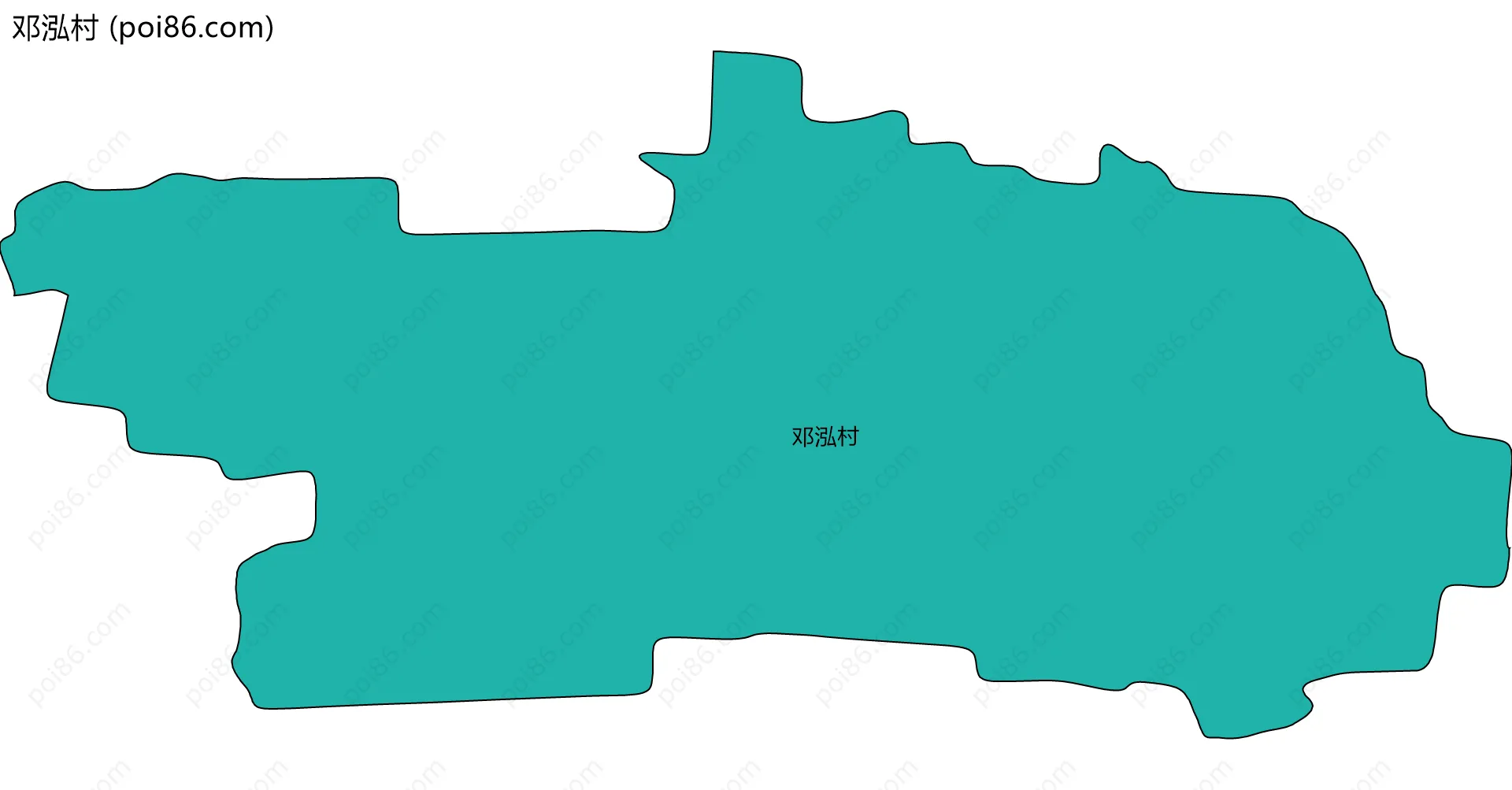 邓泓村边界地图