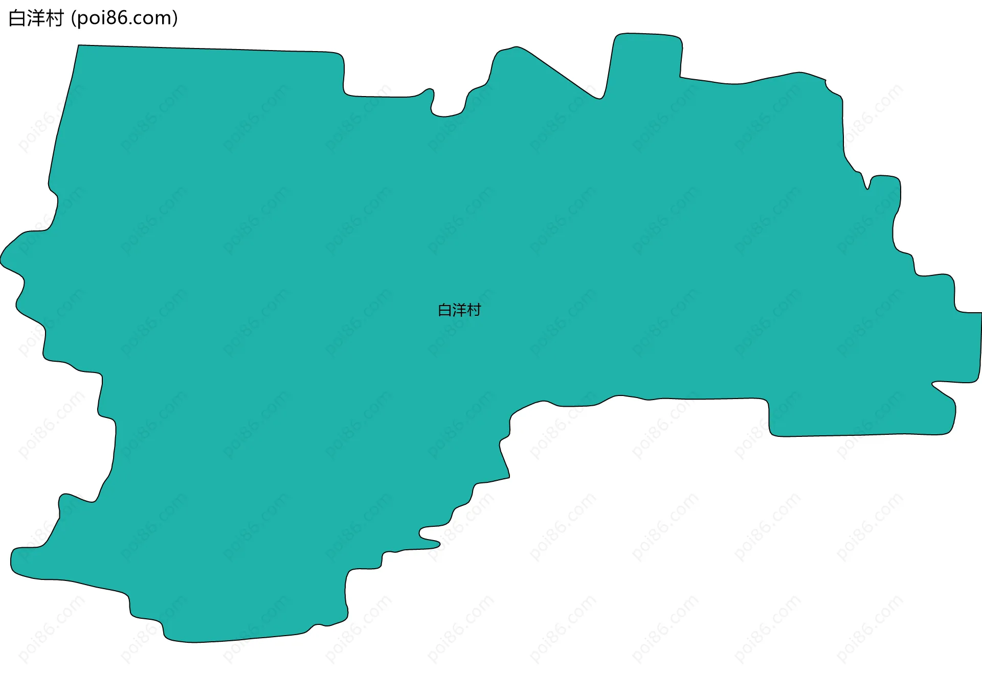 白洋村边界地图