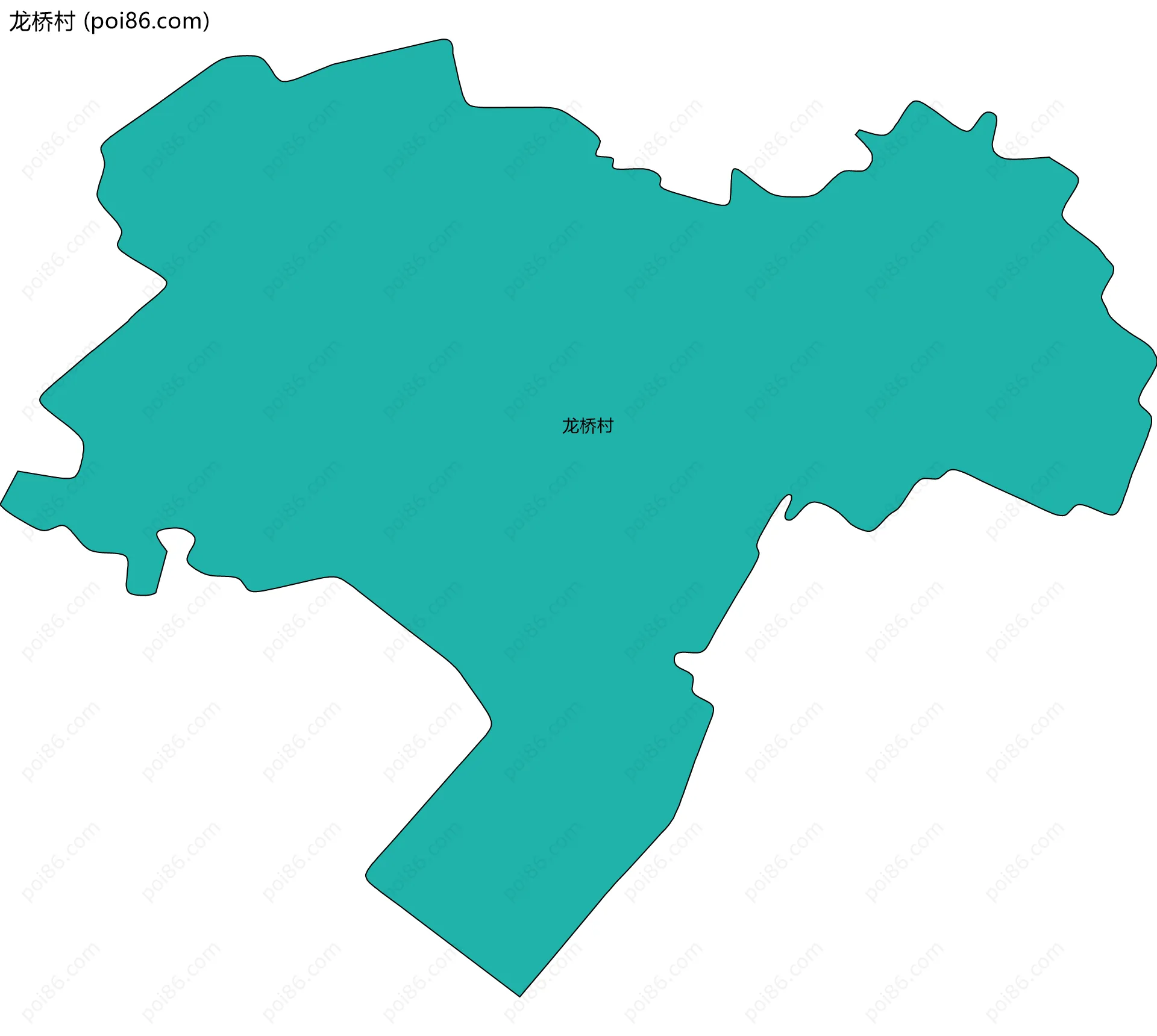 龙桥村边界地图