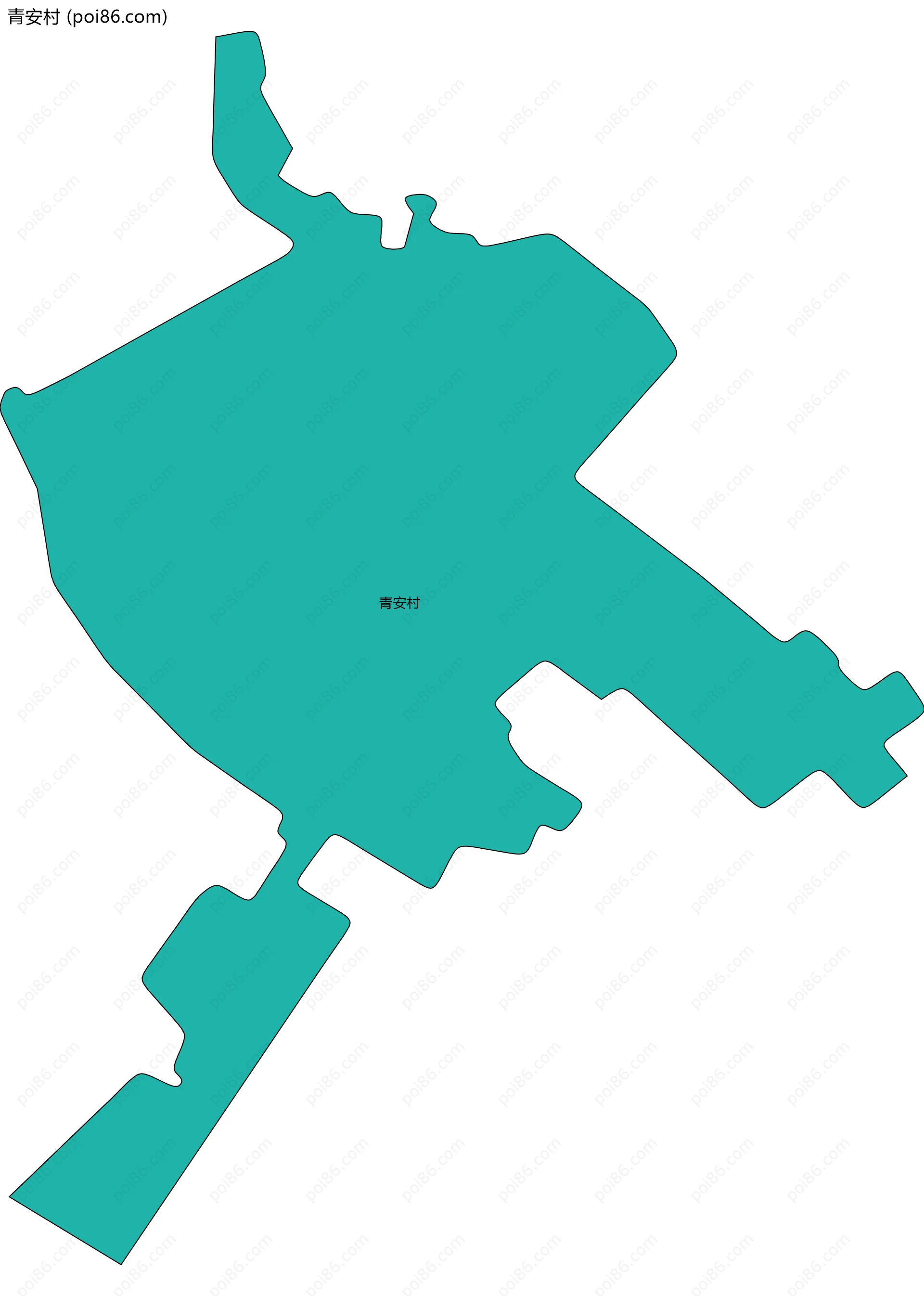 青安村边界地图