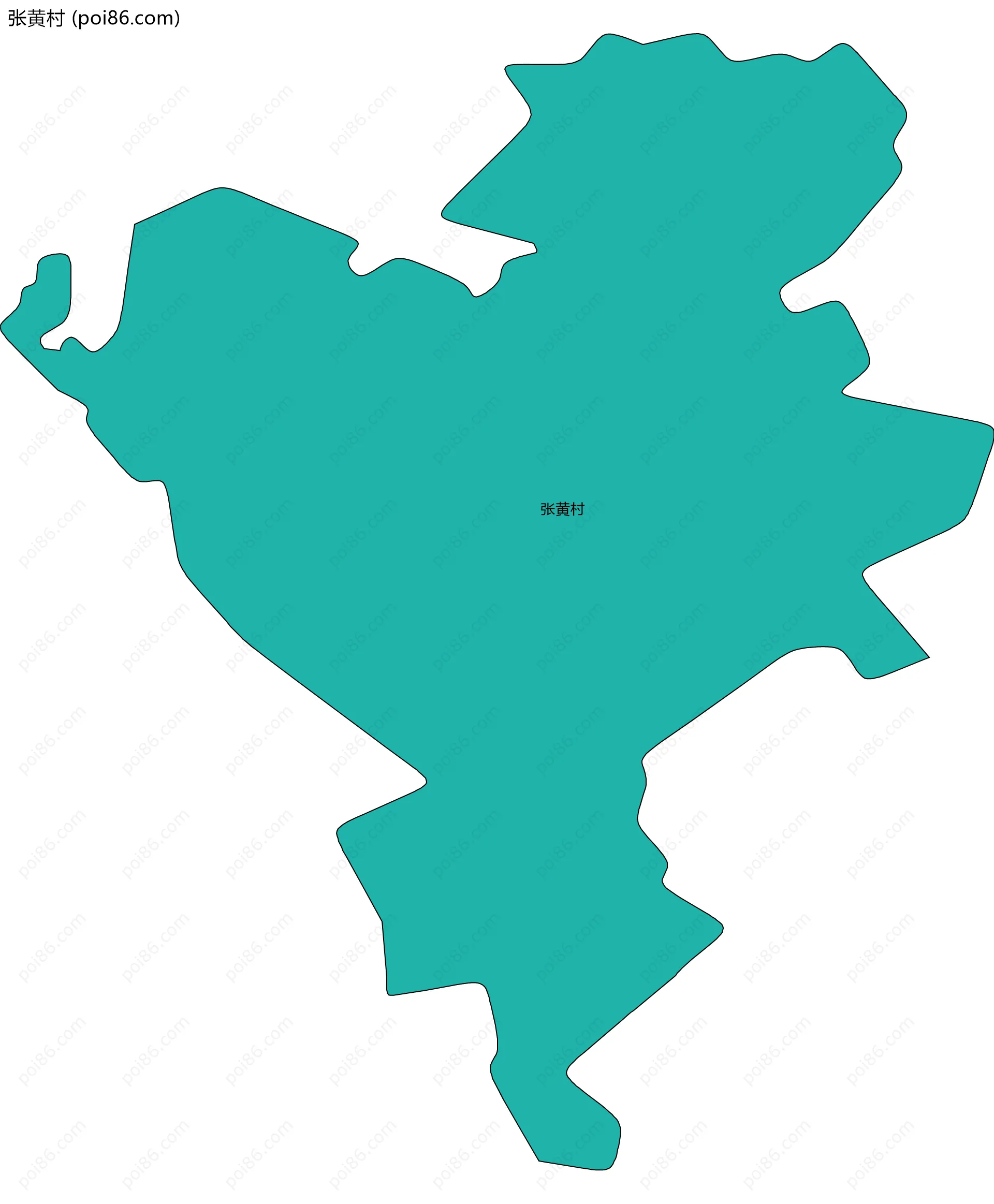 张黄村边界地图