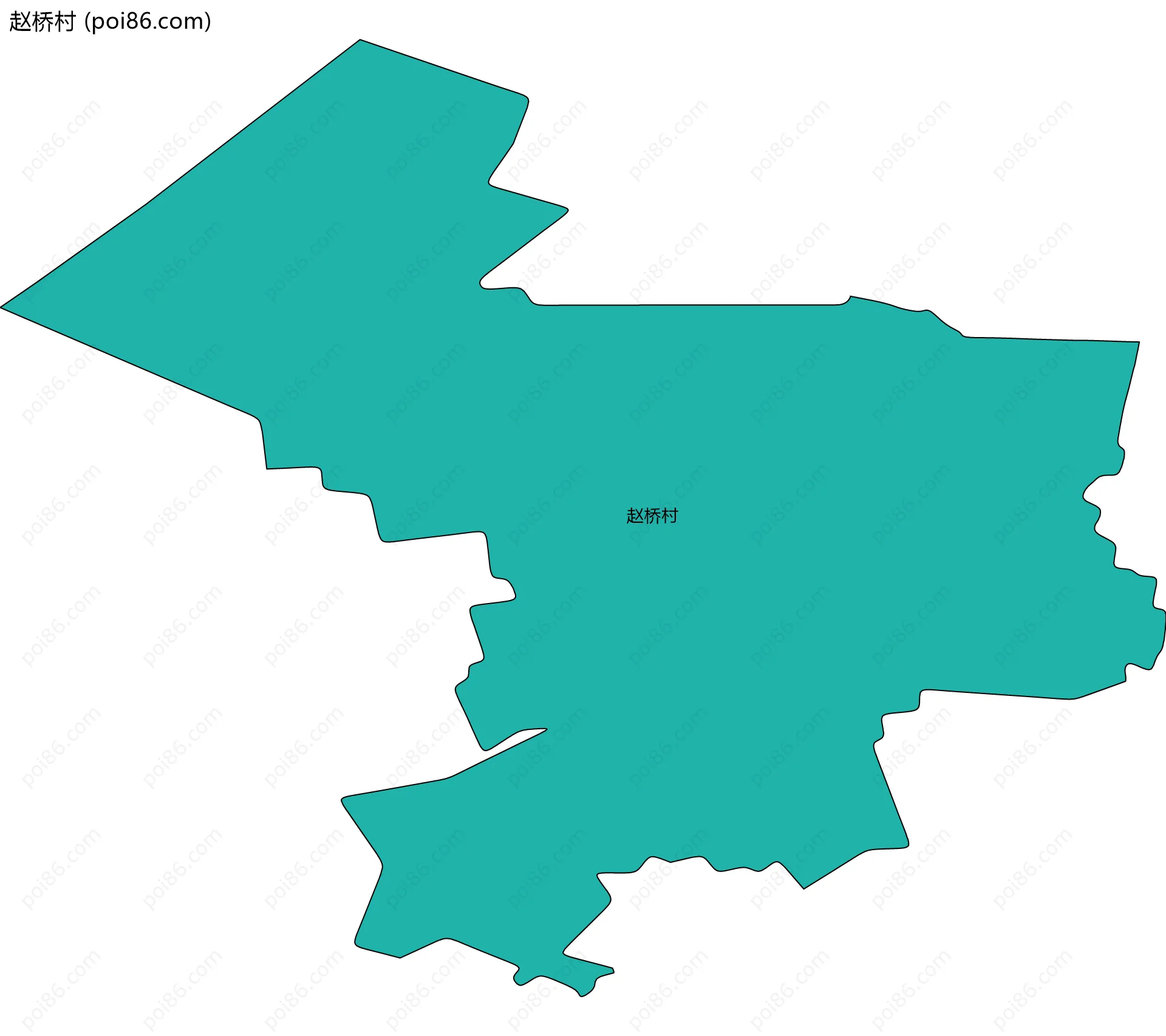 赵桥村边界地图