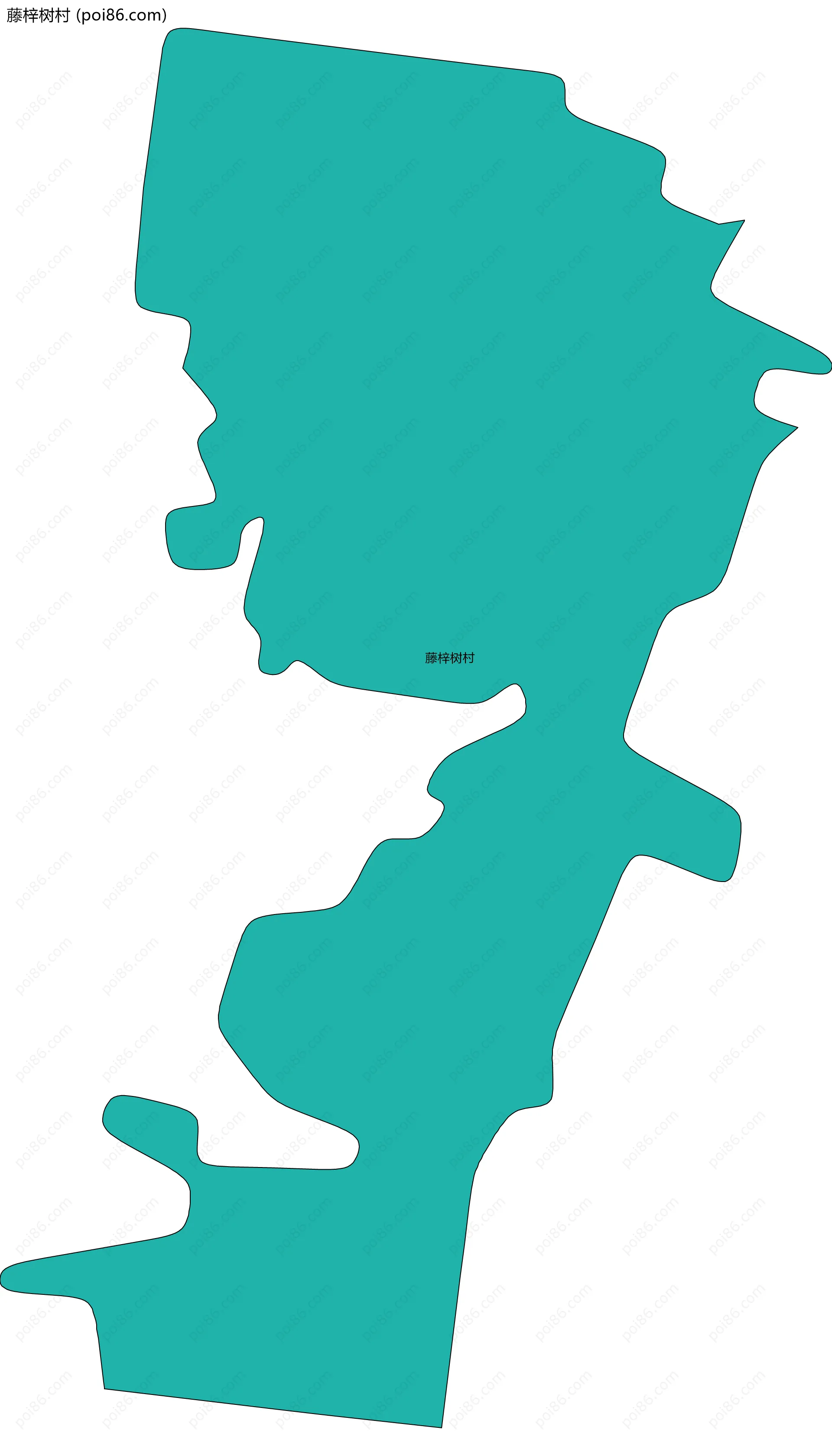 藤梓树村边界地图