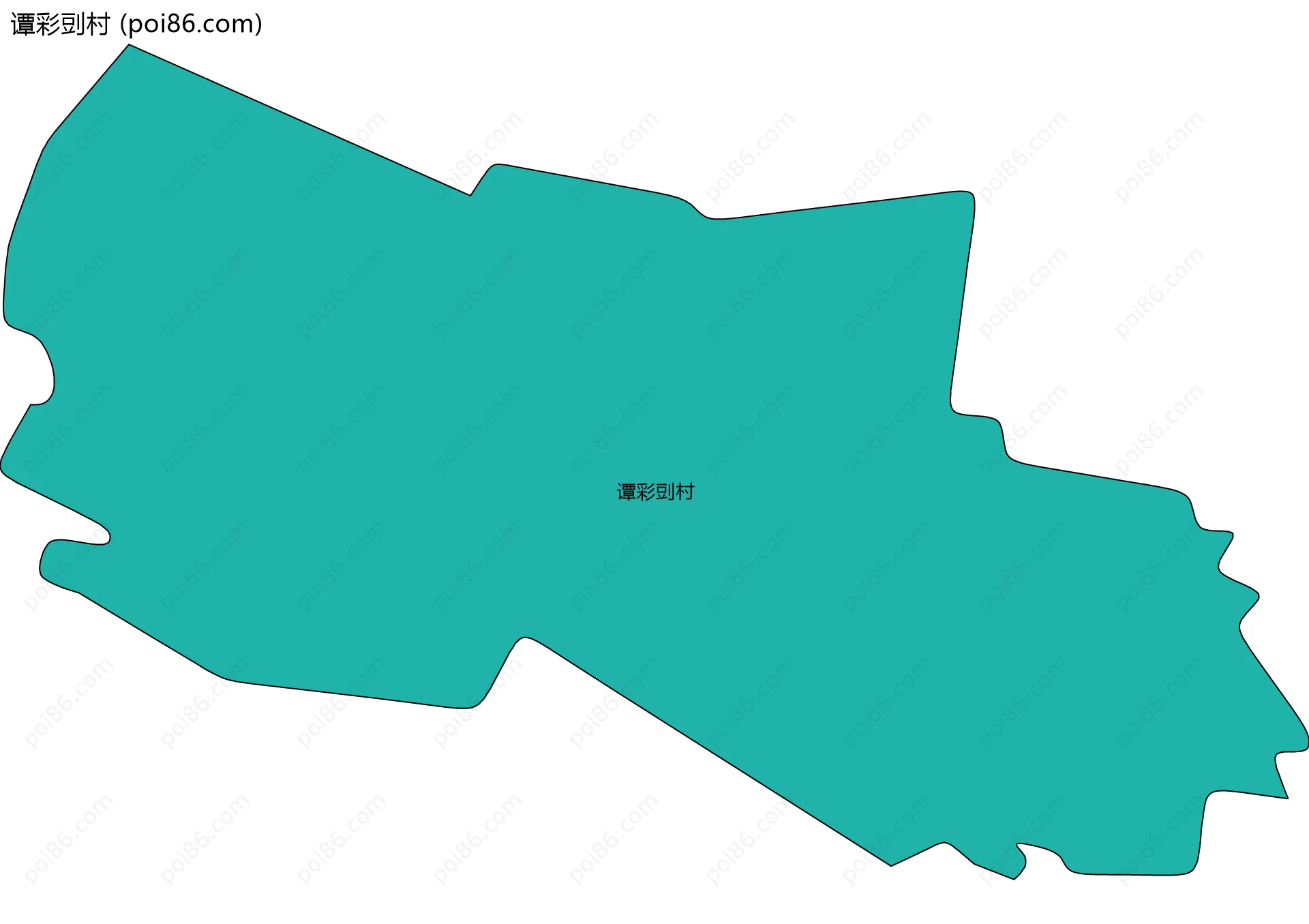 谭彩剅村边界地图