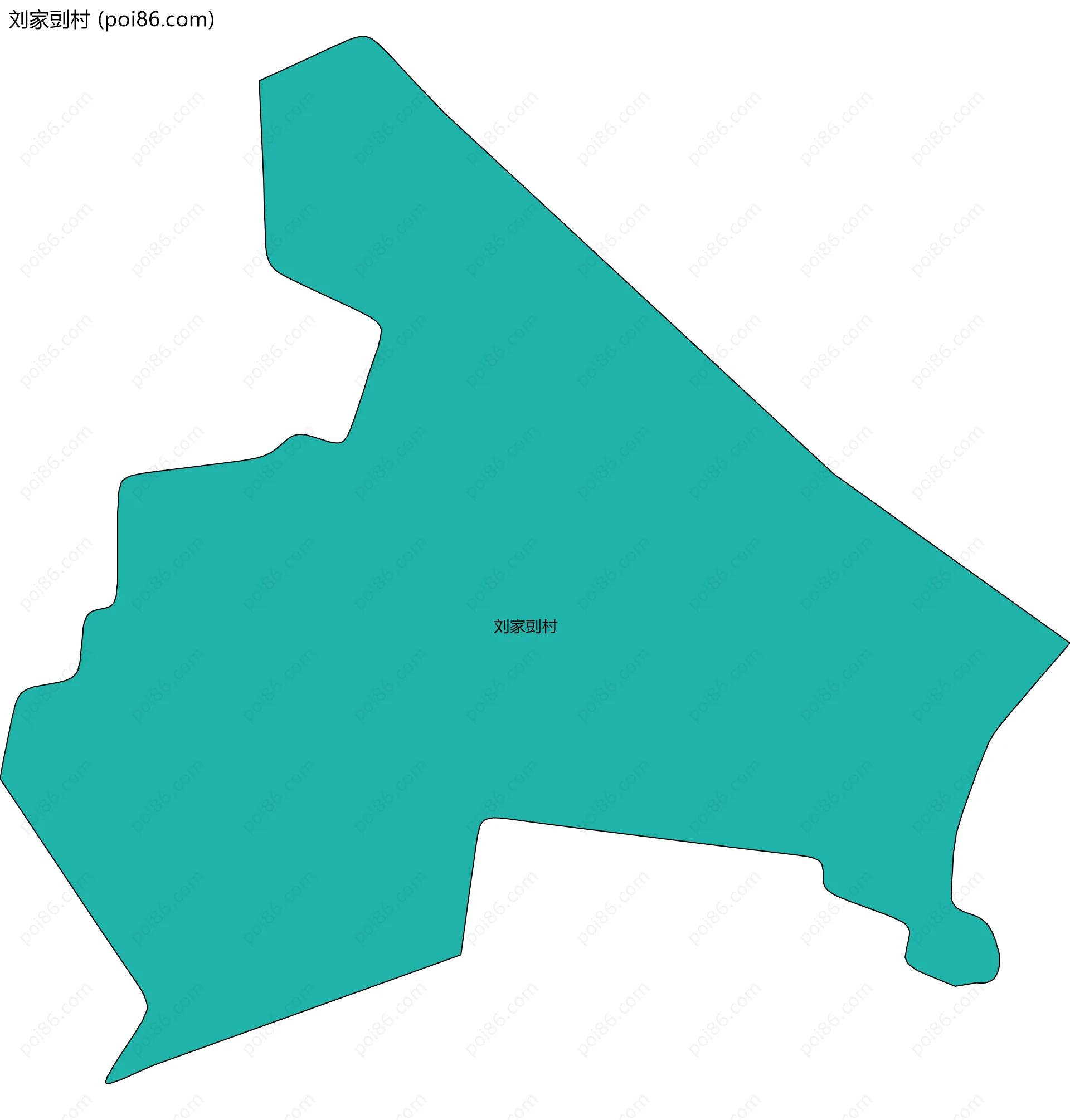 刘家剅村边界地图