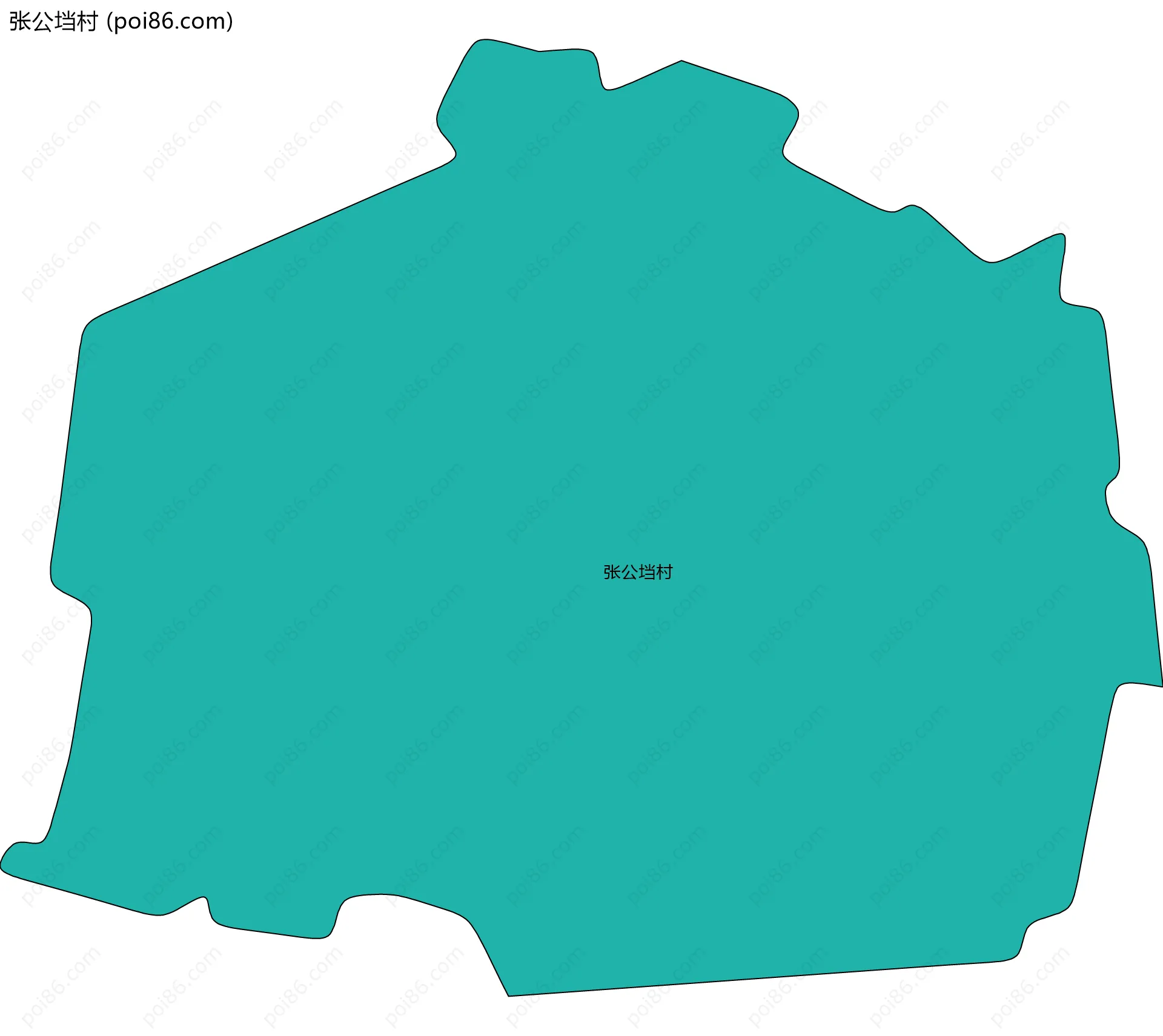 张公垱村边界地图