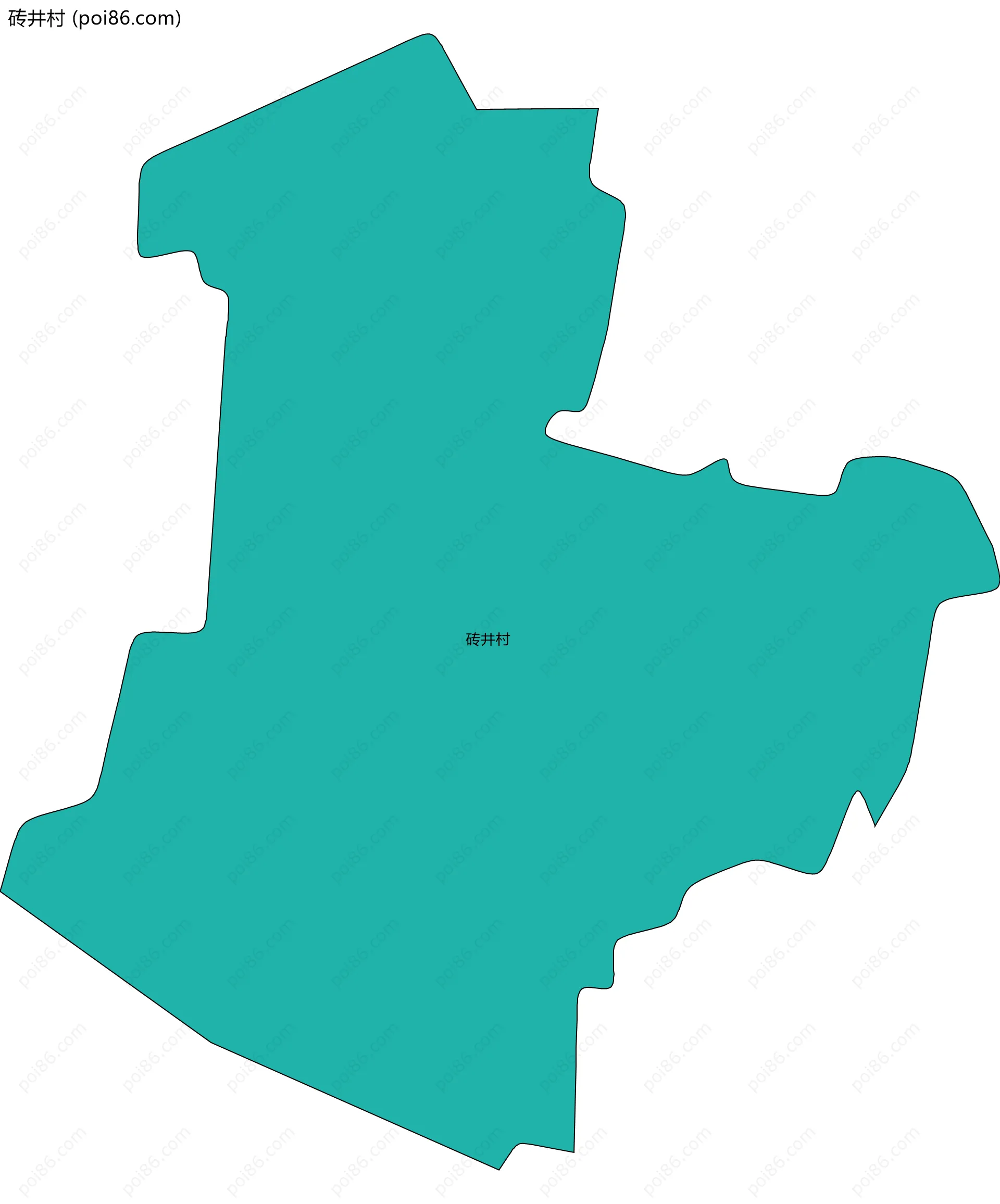 砖井村边界地图