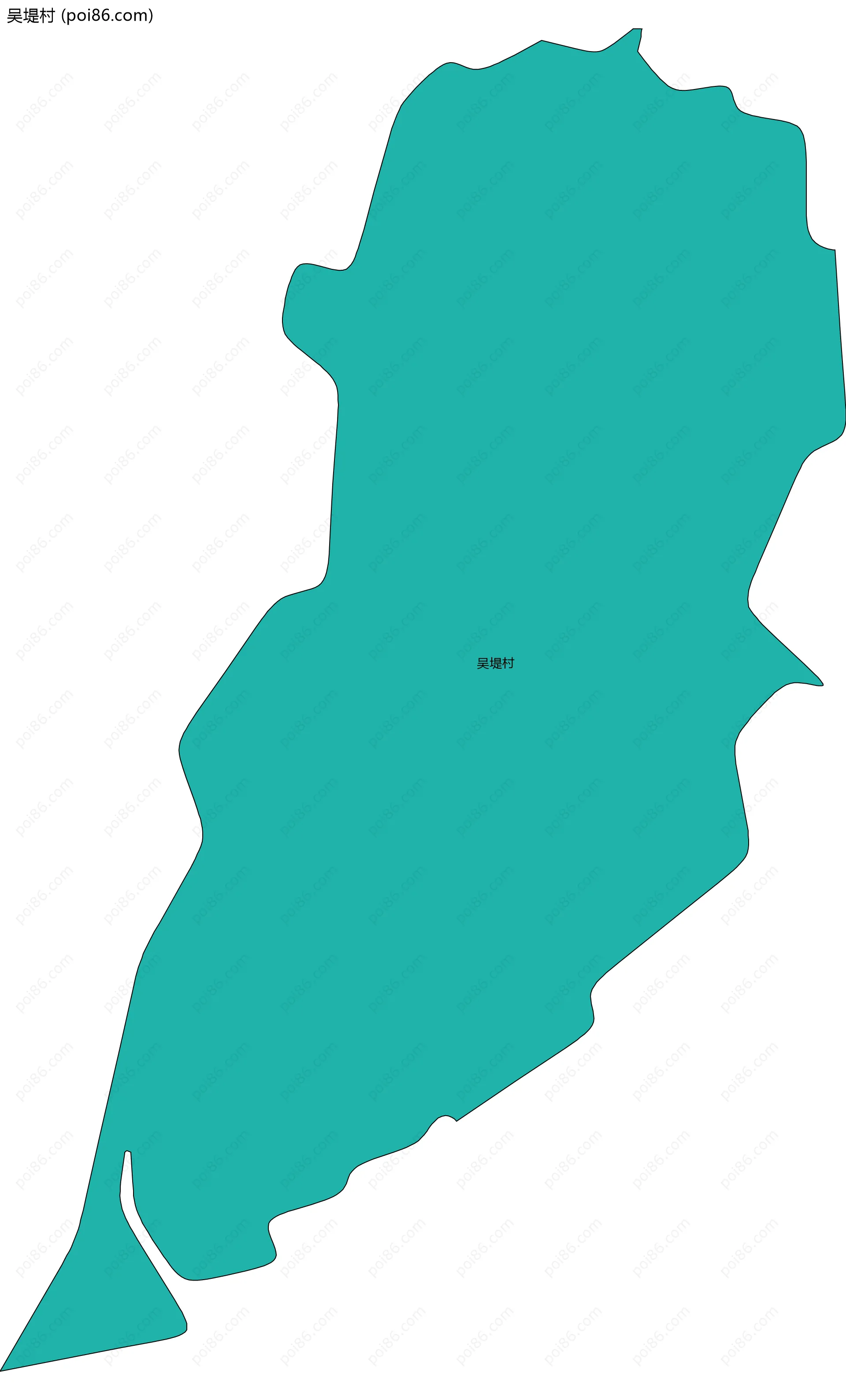 吴堤村边界地图