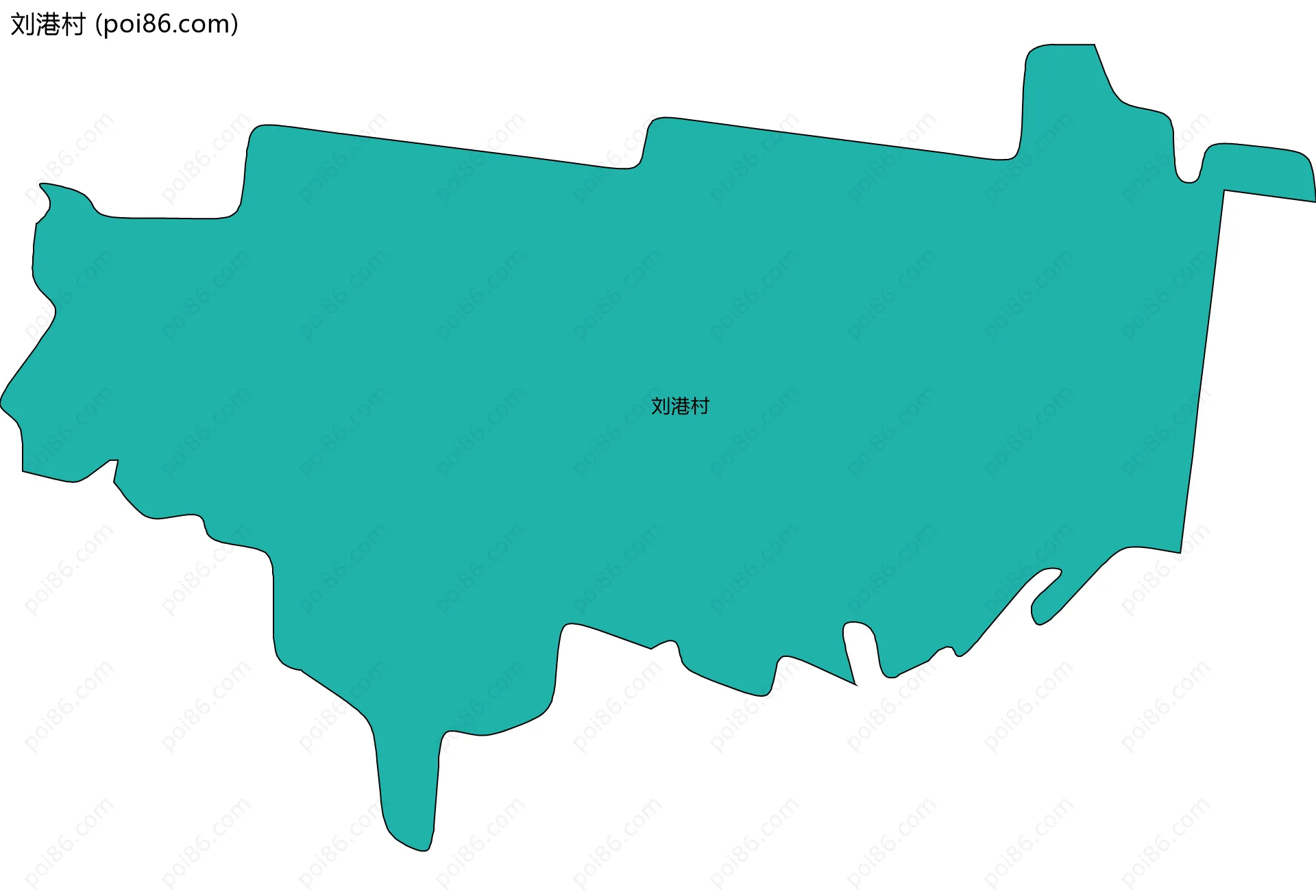 刘港村边界地图
