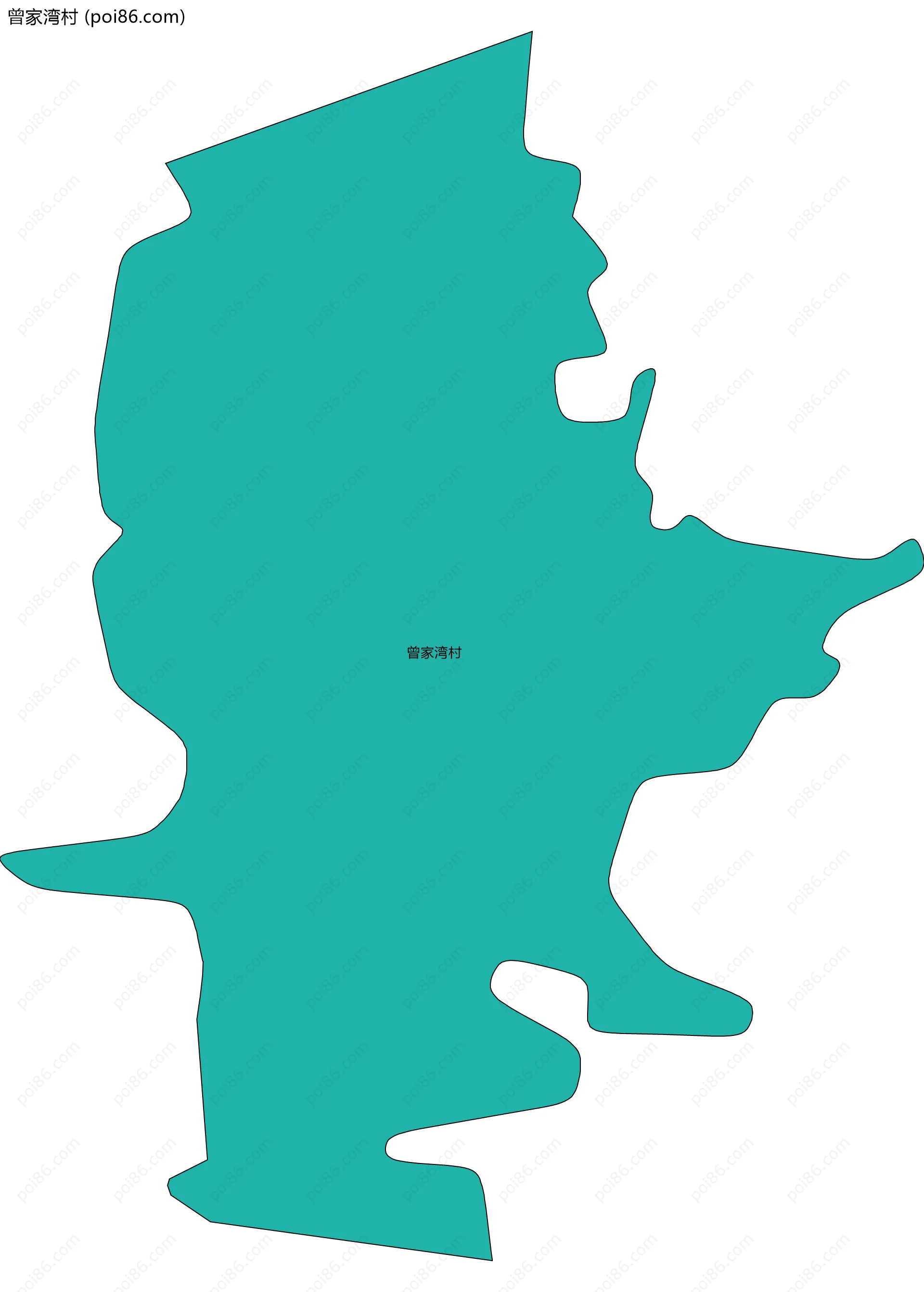 曾家湾村边界地图