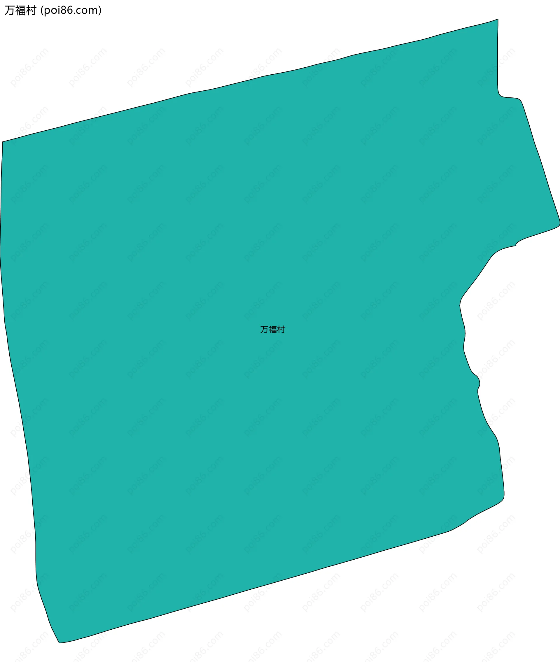 万福村边界地图