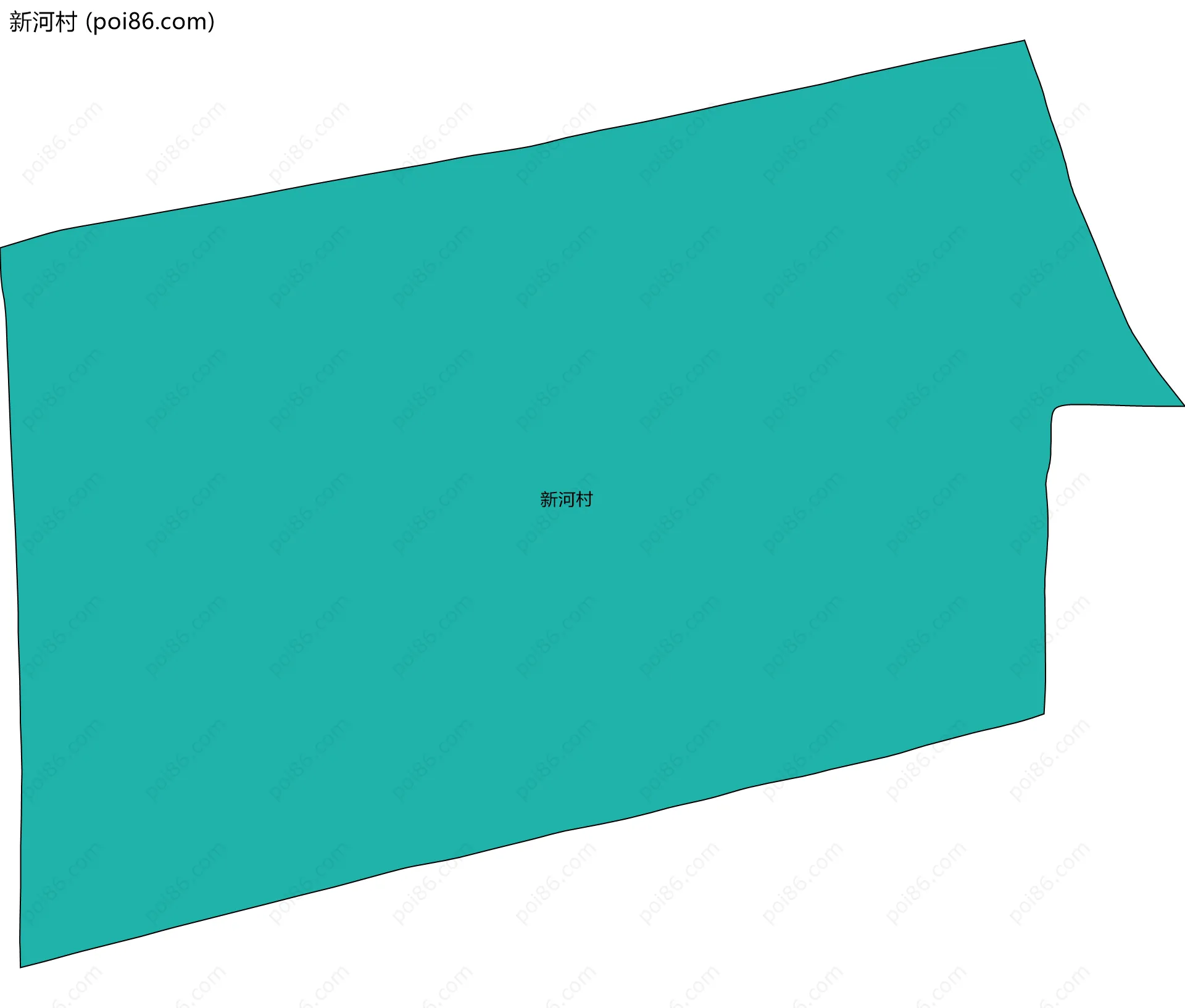 新河村边界地图