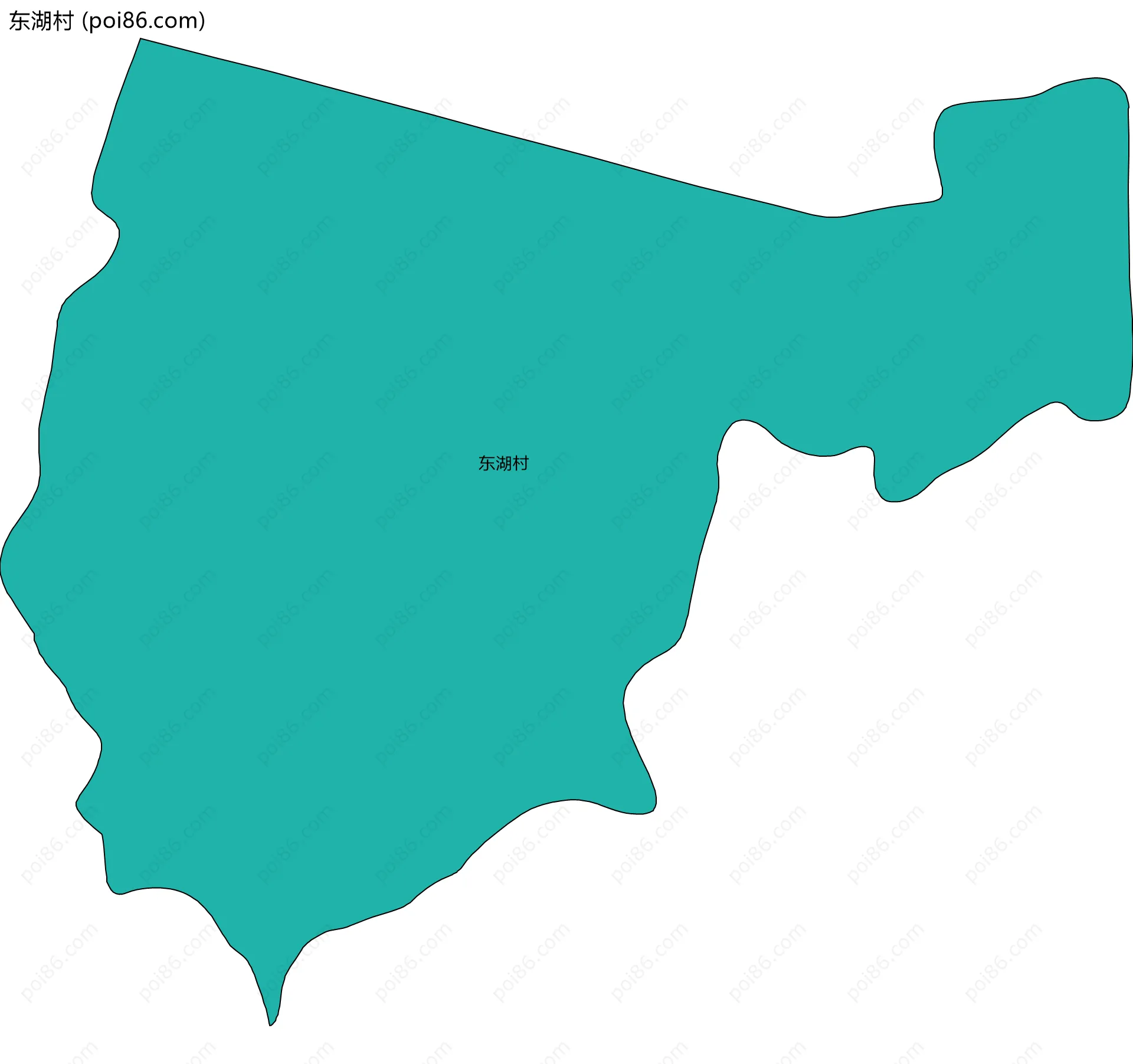 东湖村边界地图