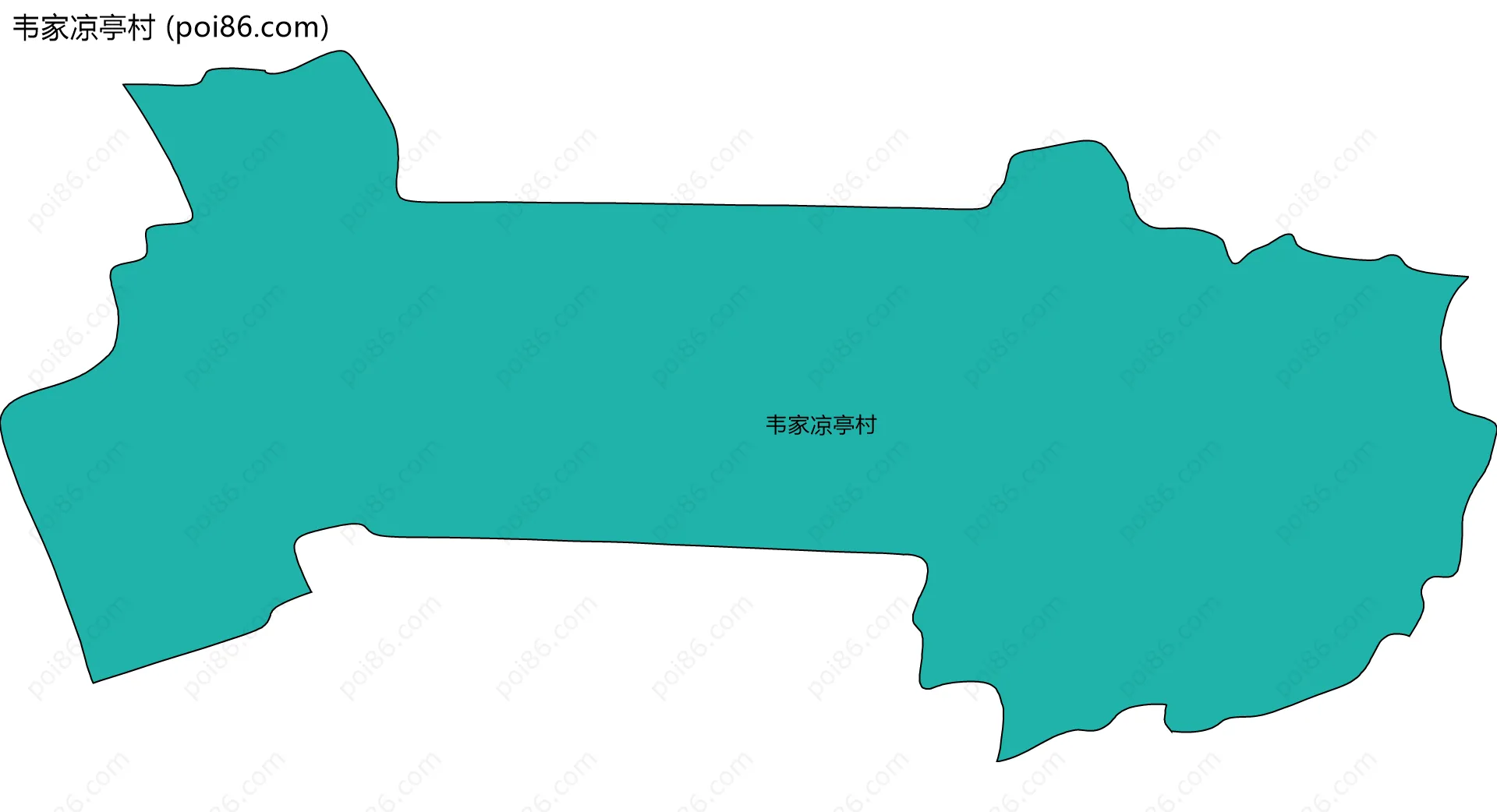 韦家凉亭村边界地图