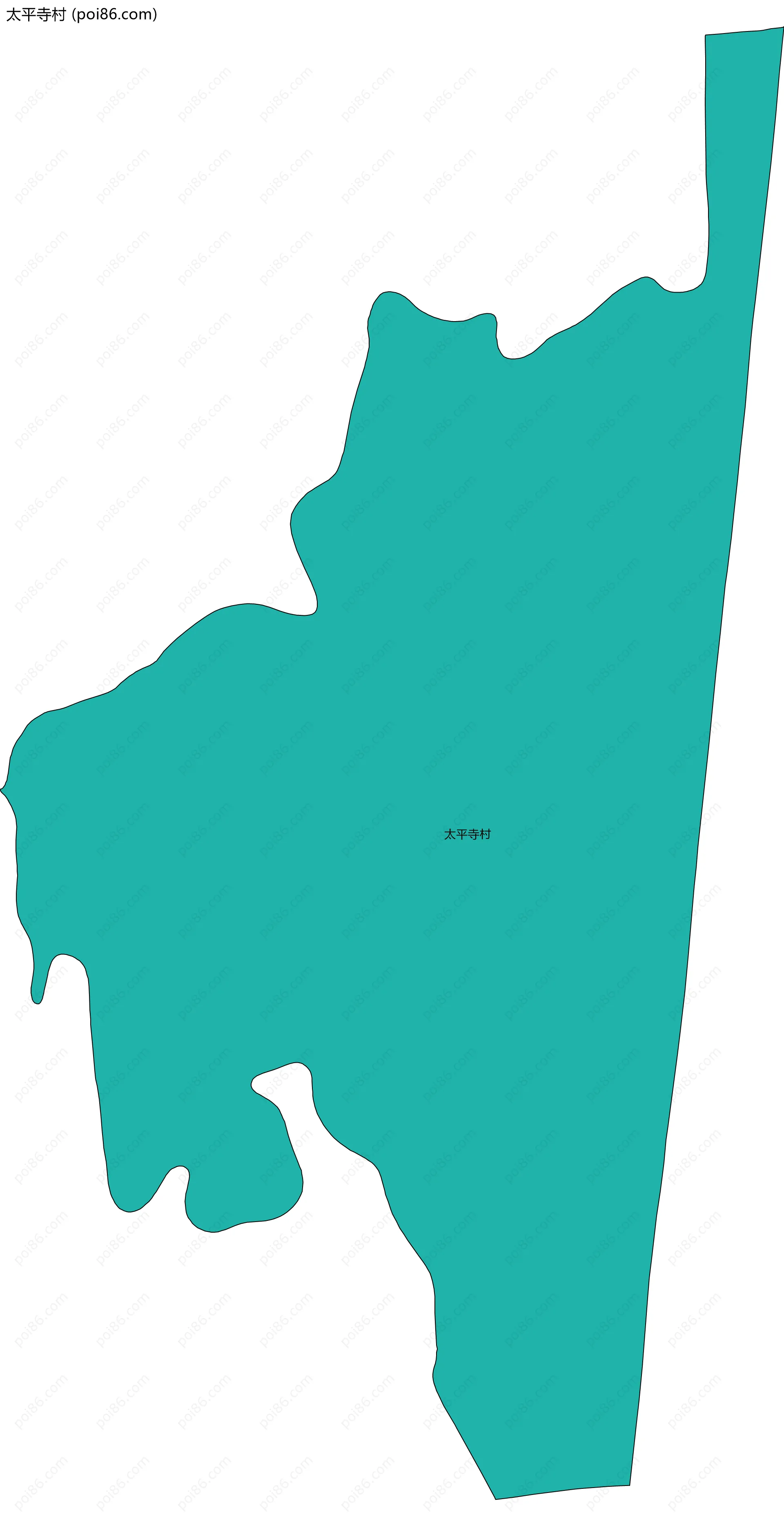 太平寺村边界地图